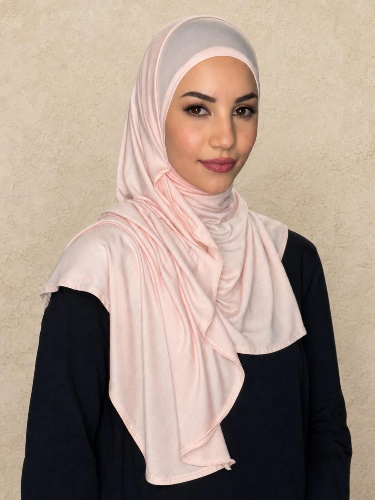 Pre-Sewn Jersey Hijab-Pearl