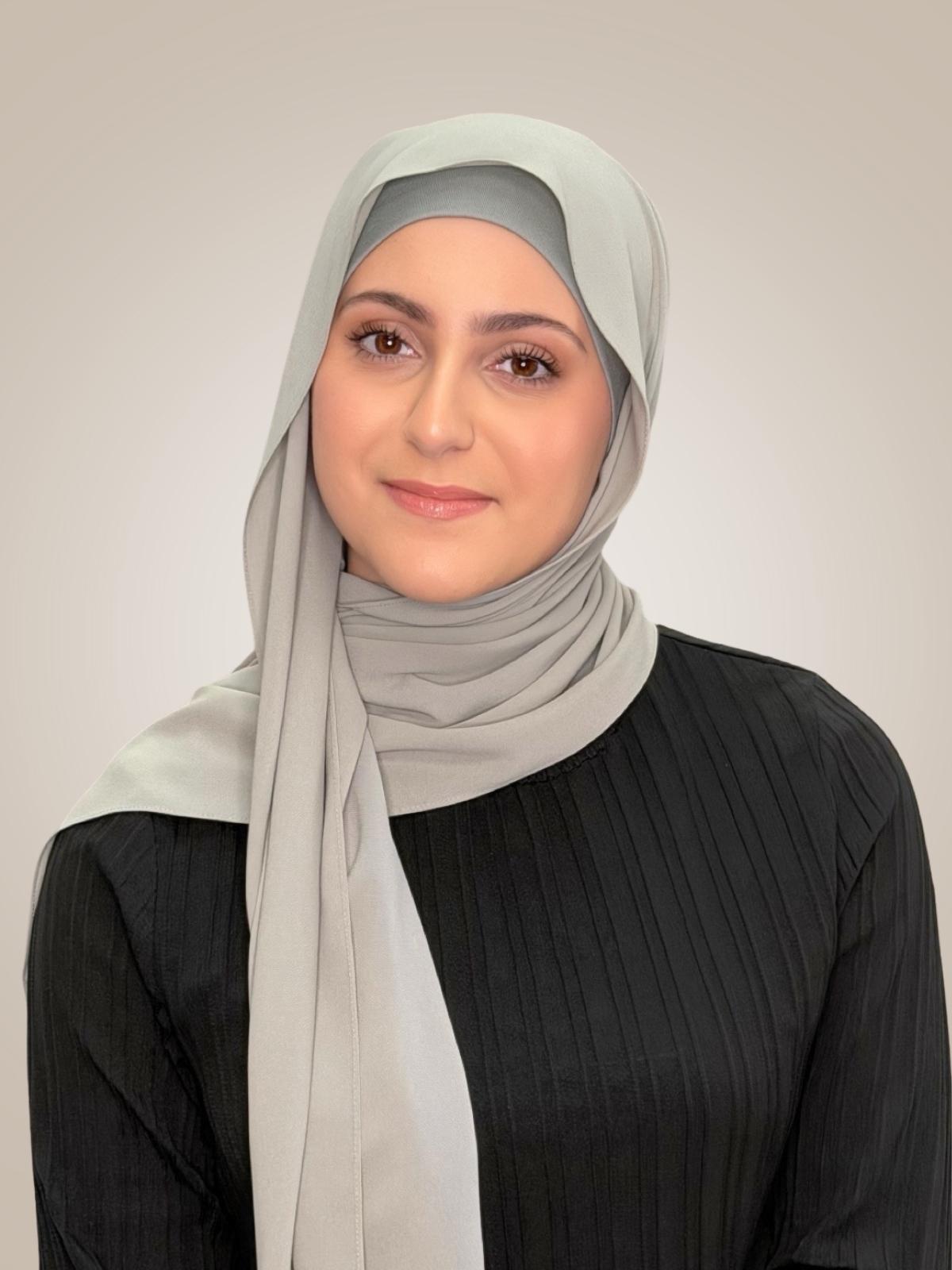Modish Girl Matching Chiffon Hijab Set-Soft Sage