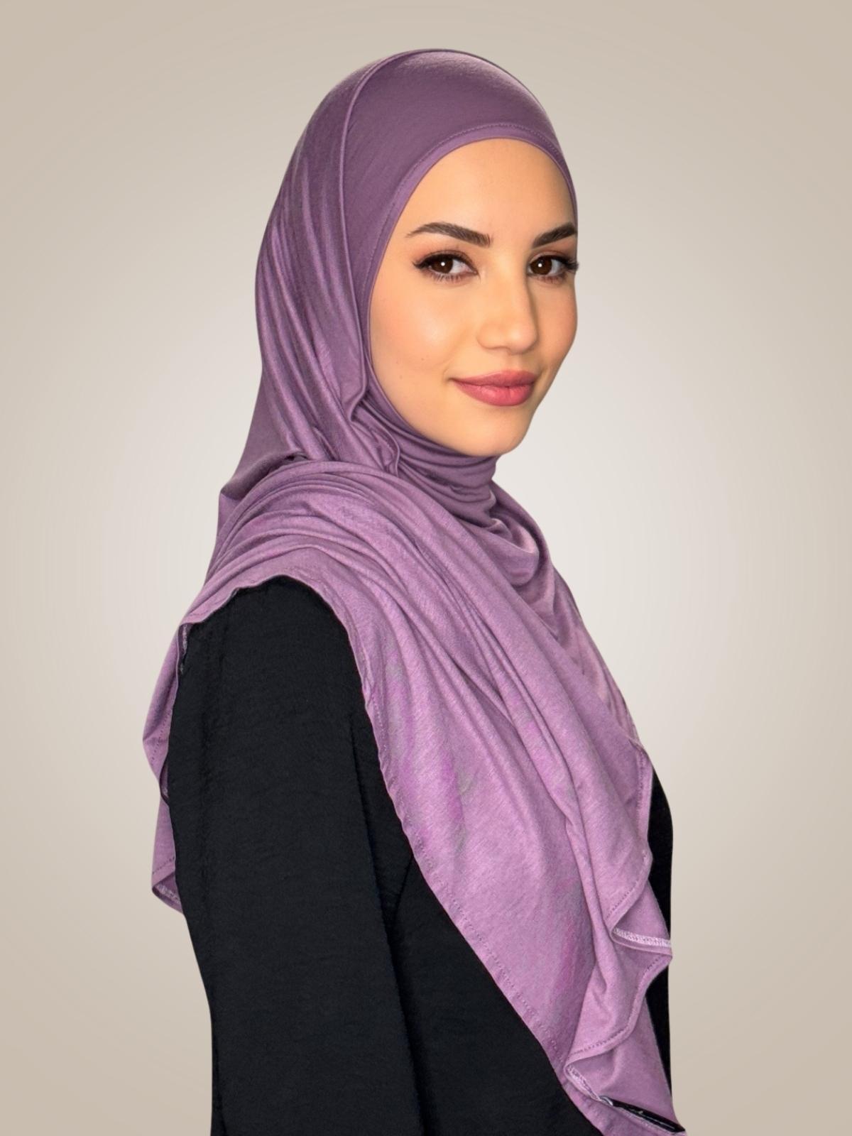 Pre-Sewn Jersey Hijab-Mauve Taupe