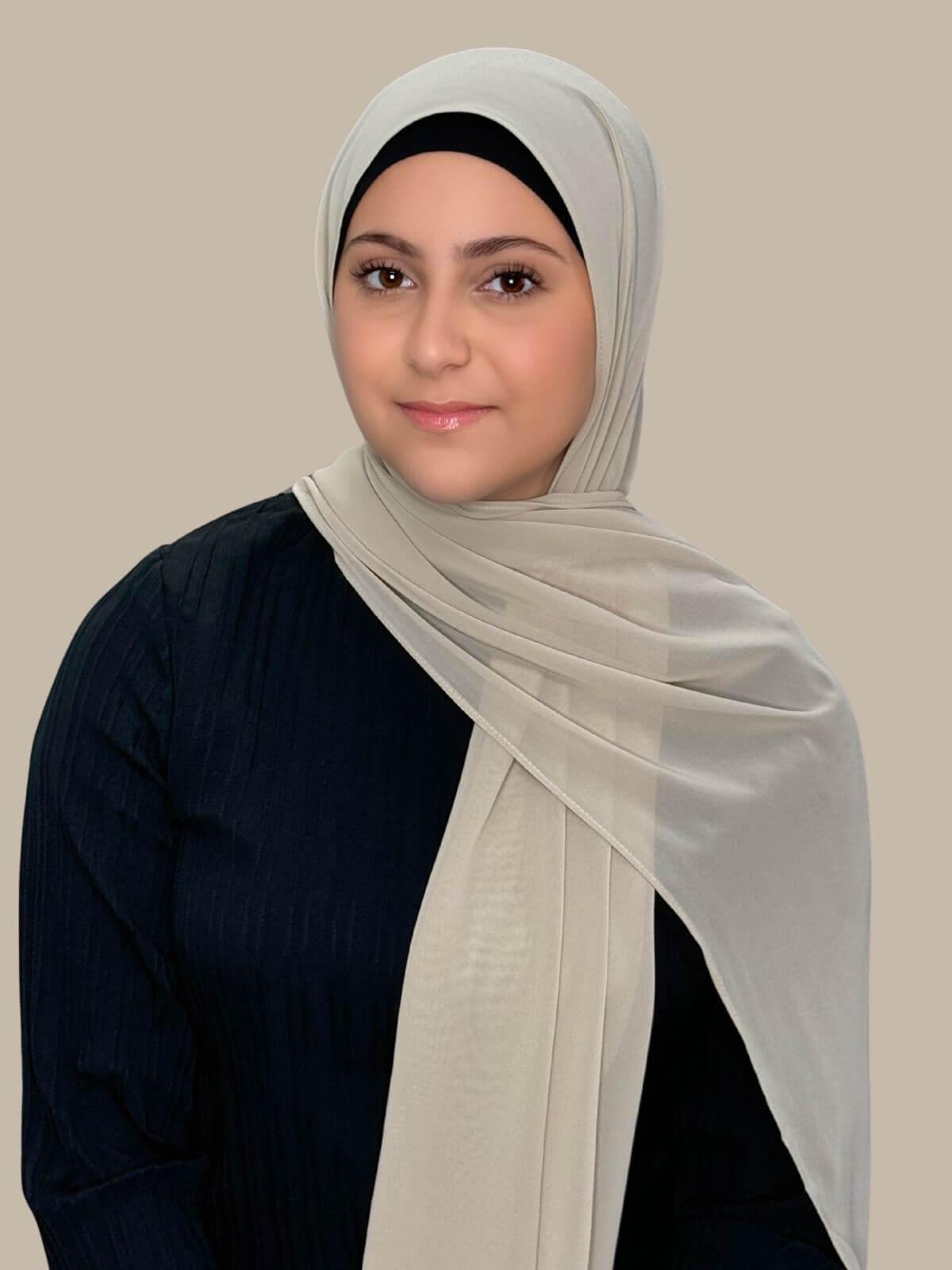 Modish Girl Luxury Chiffon Hijab-Vanilla