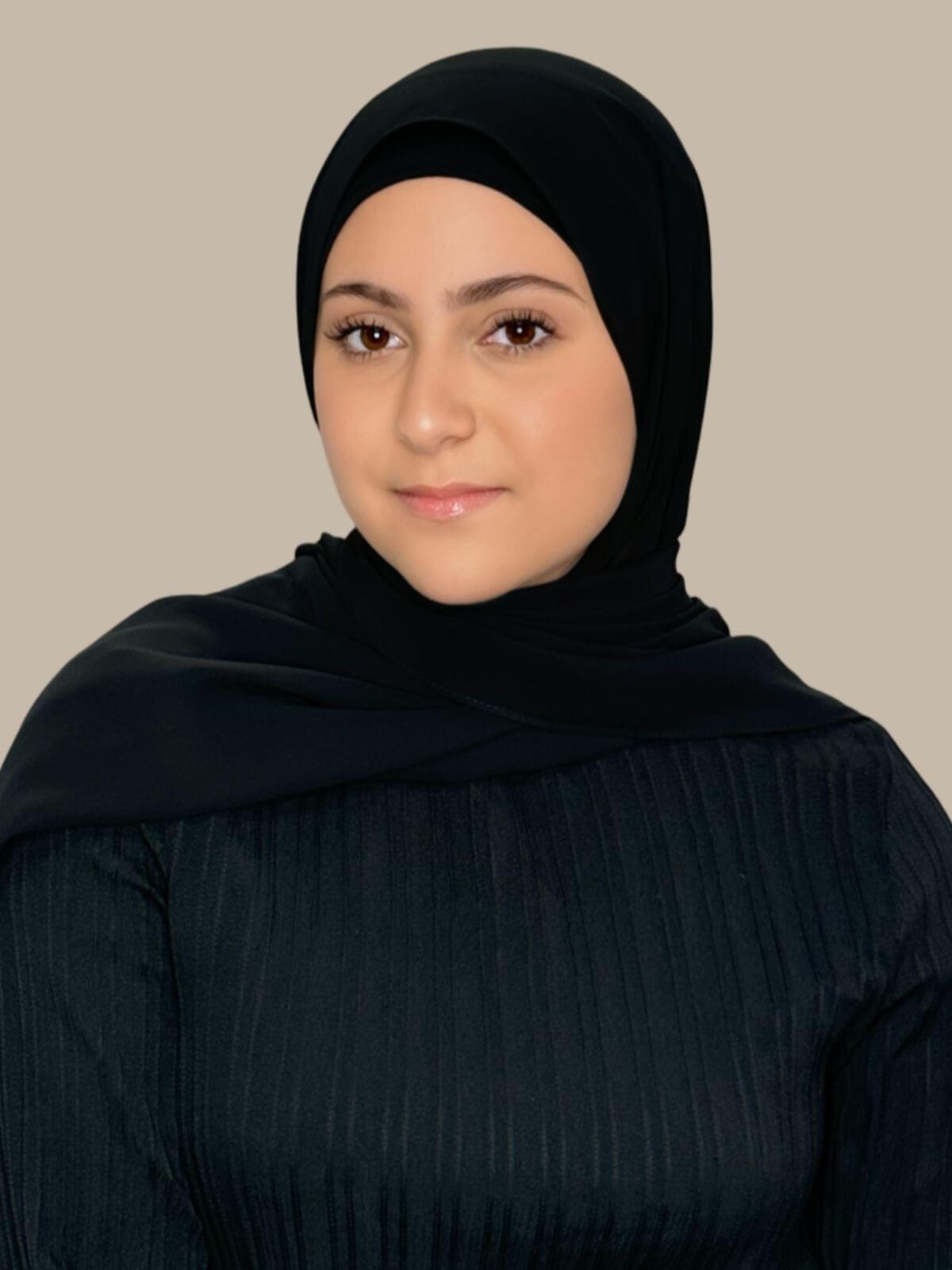 Modish Girl Luxury Chiffon Hijab-Black