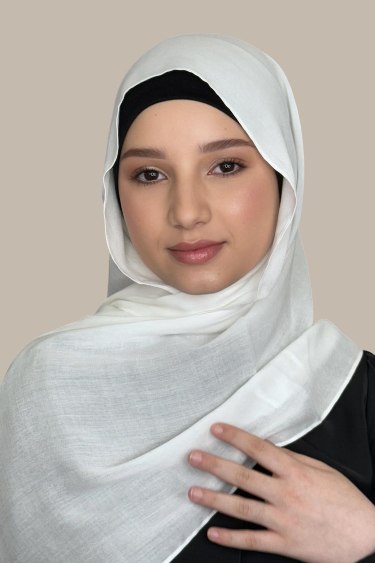 Modish Girl Cotton Modal Hijab-Porcelain