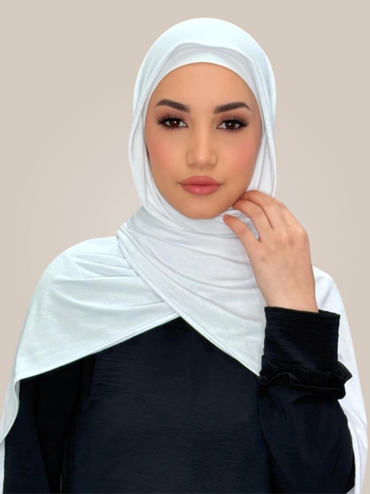 Premium Jersey Hijab-White
