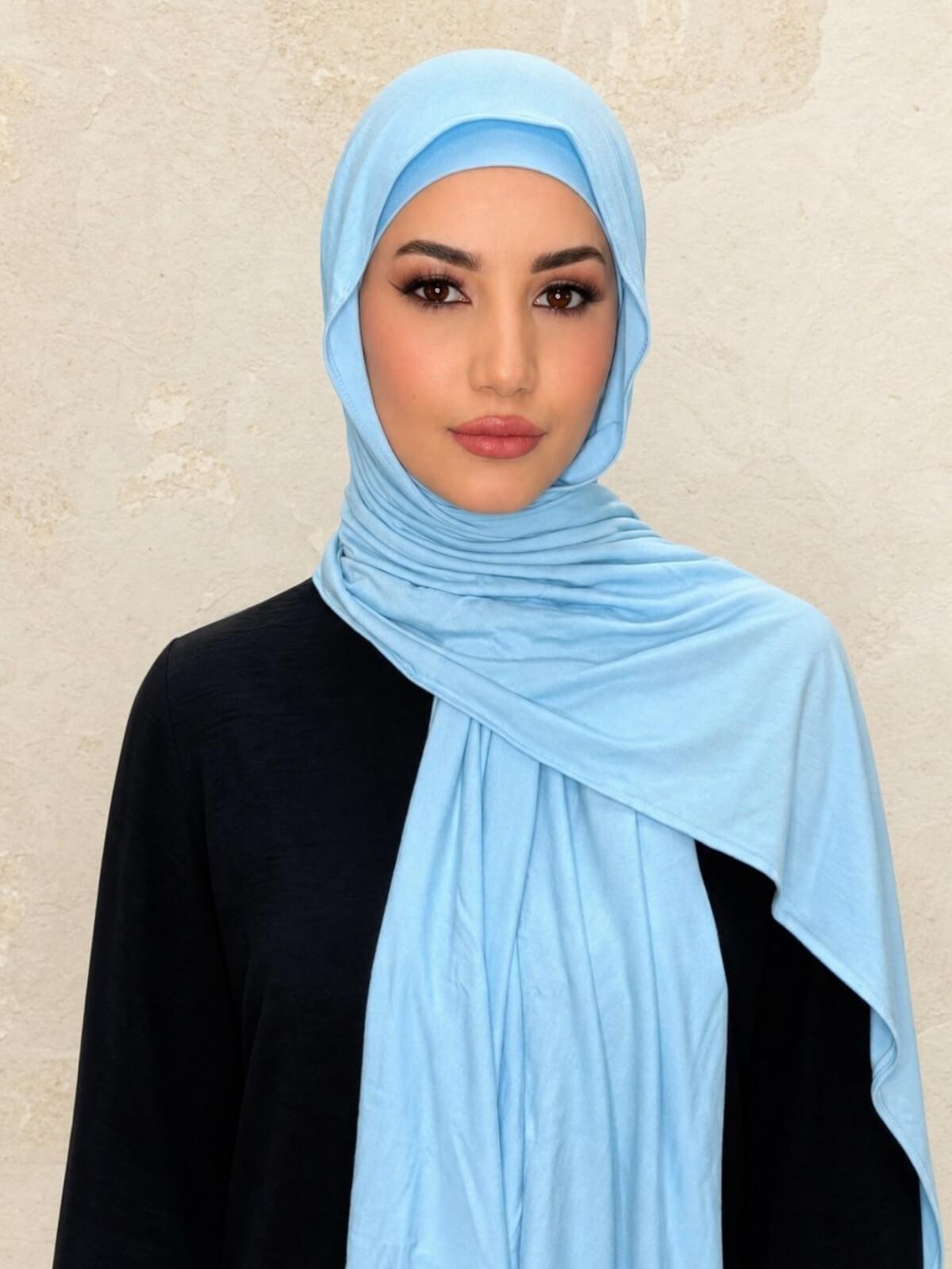 Premium Jersey Hijab-Baby Blue