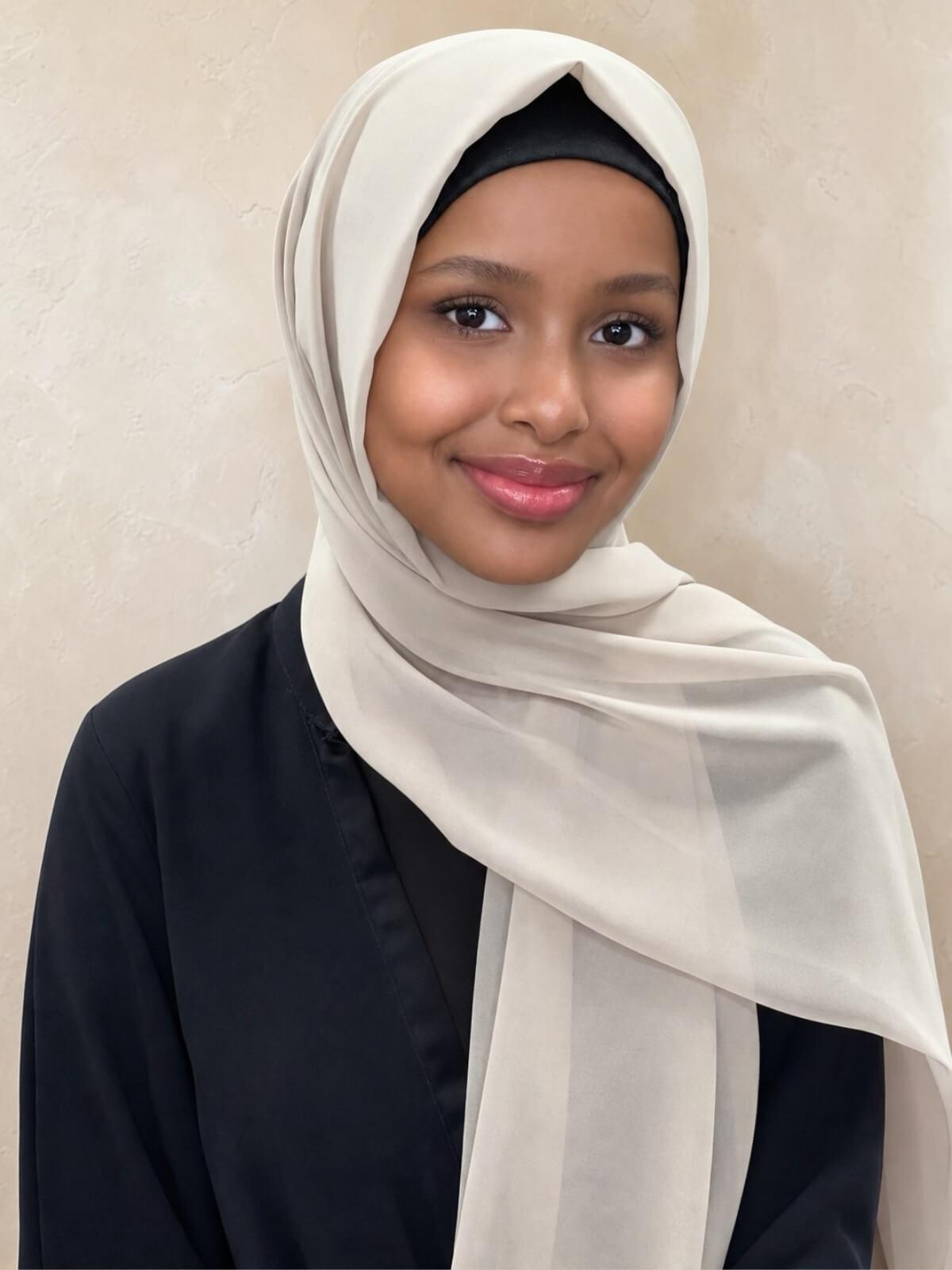Luxury Chiffon Hijab-Vanilla