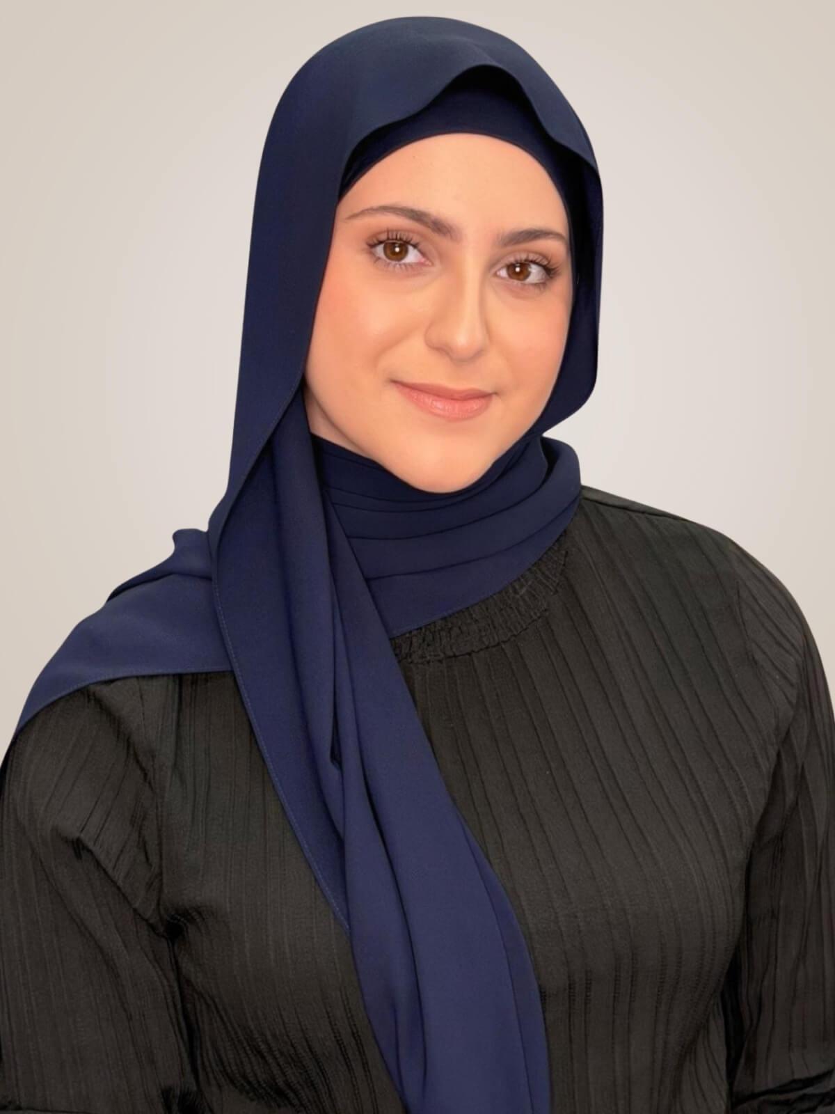 Modish Girl Matching Chiffon Hijab Set-Dark Slate