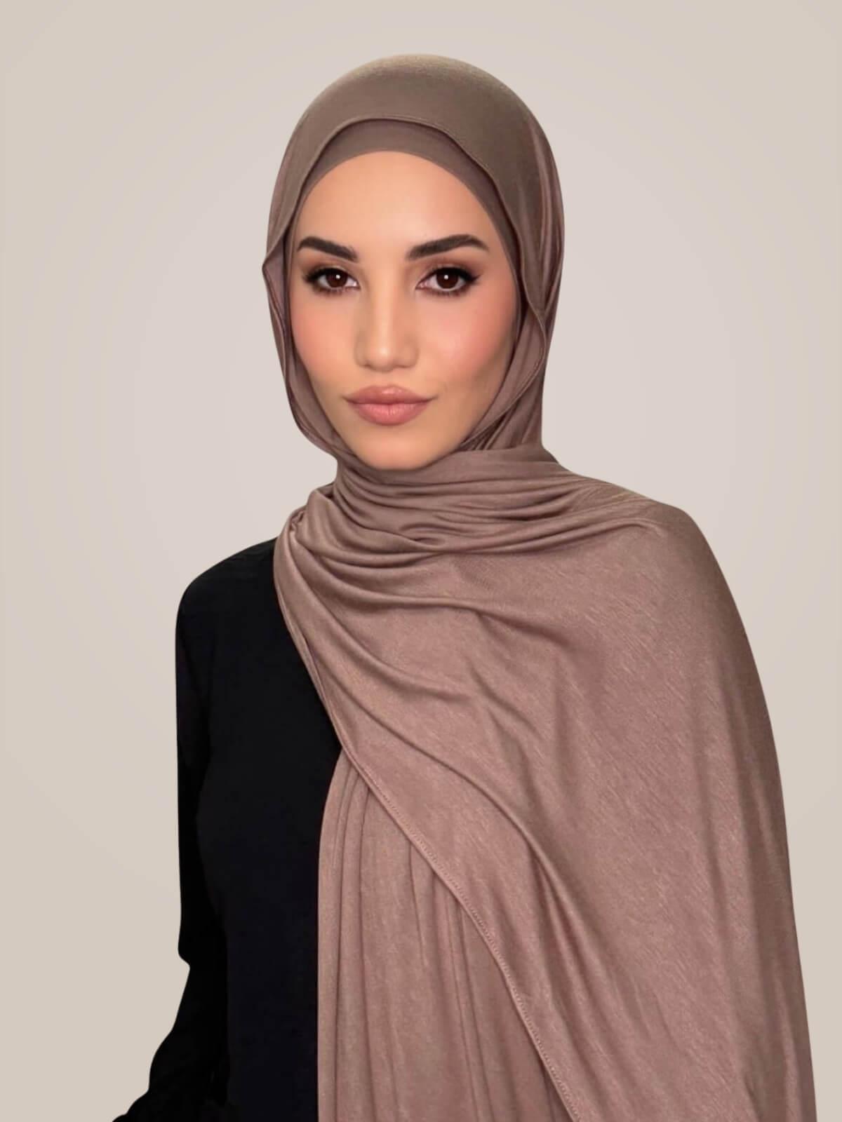 Premium Jersey Hijab-Truffle