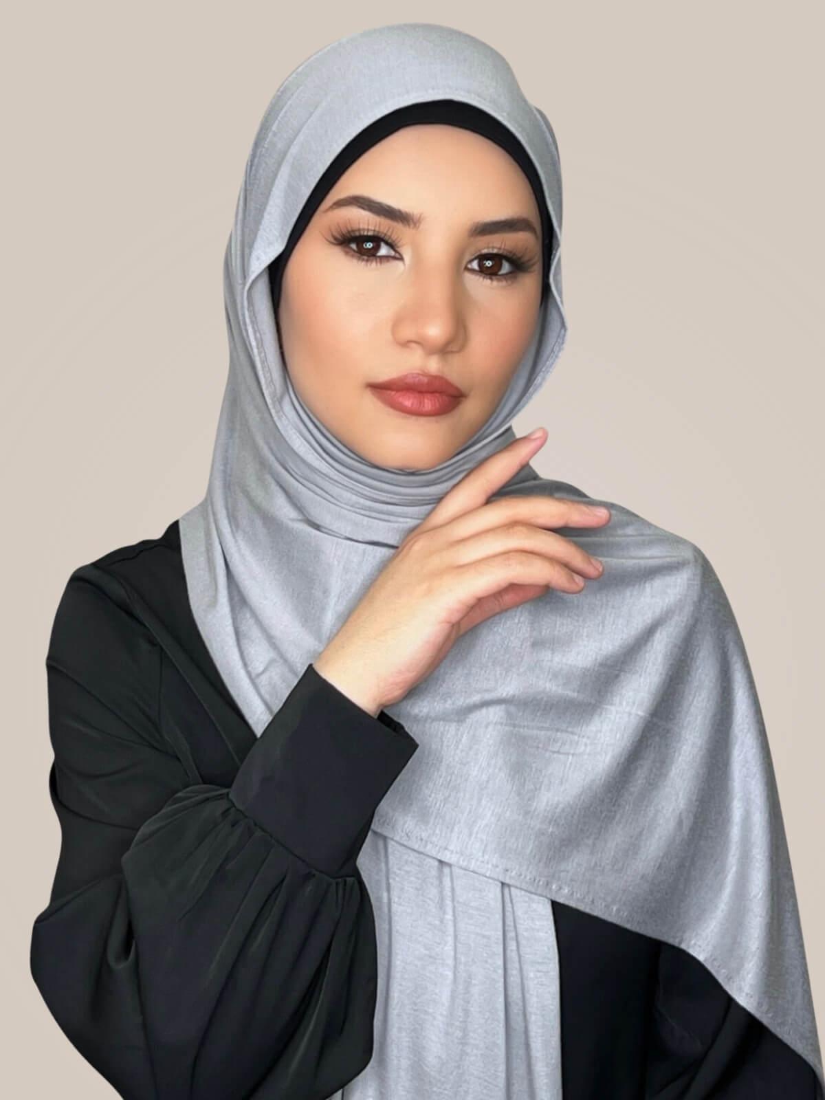 Classic Jersey Hijab-Steel Grey