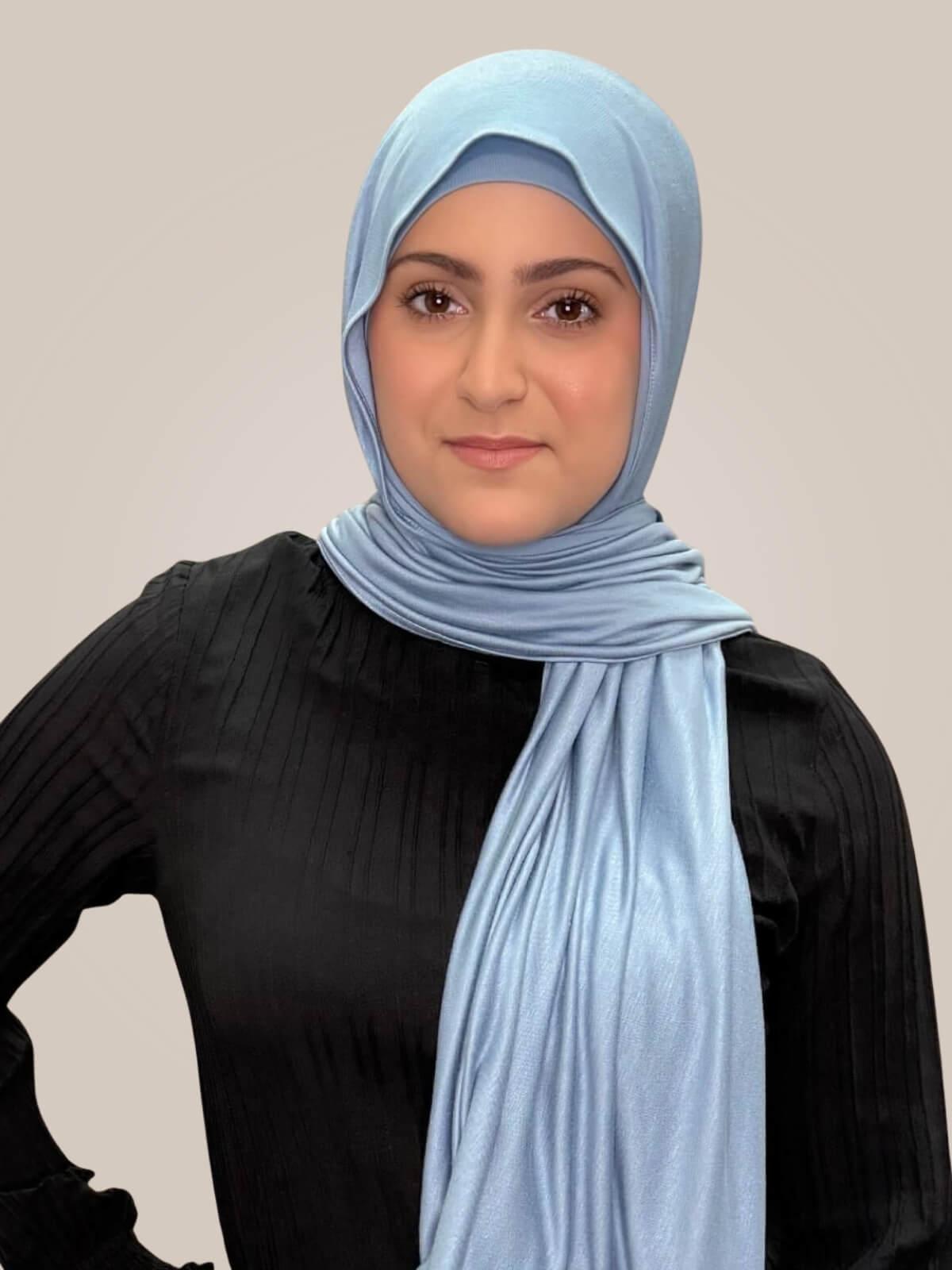 Modish Girl Premium Jersey Hijab-Dusty Blue