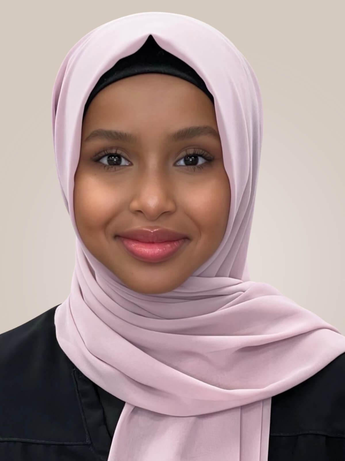 Luxury Chiffon Hijab-Barely Pink