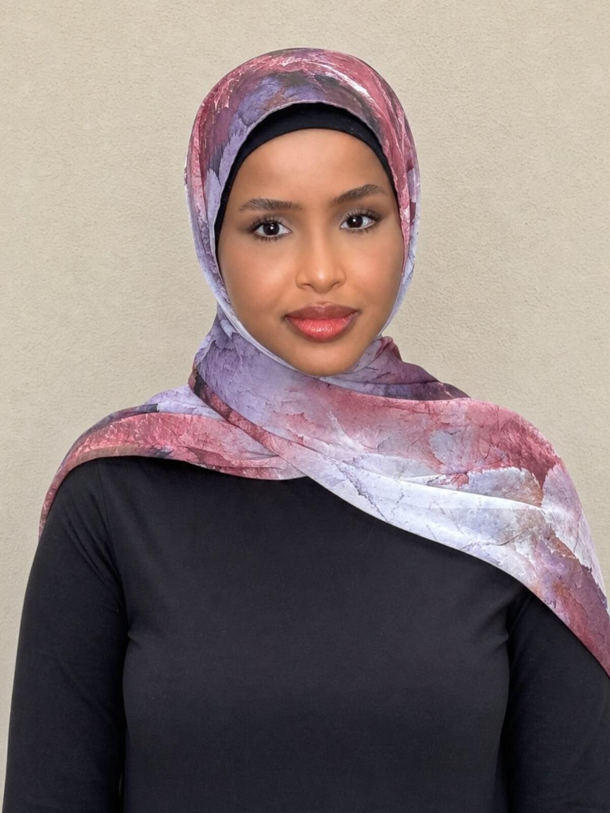 Printed Chiffon Hijab-Muted Mirage
