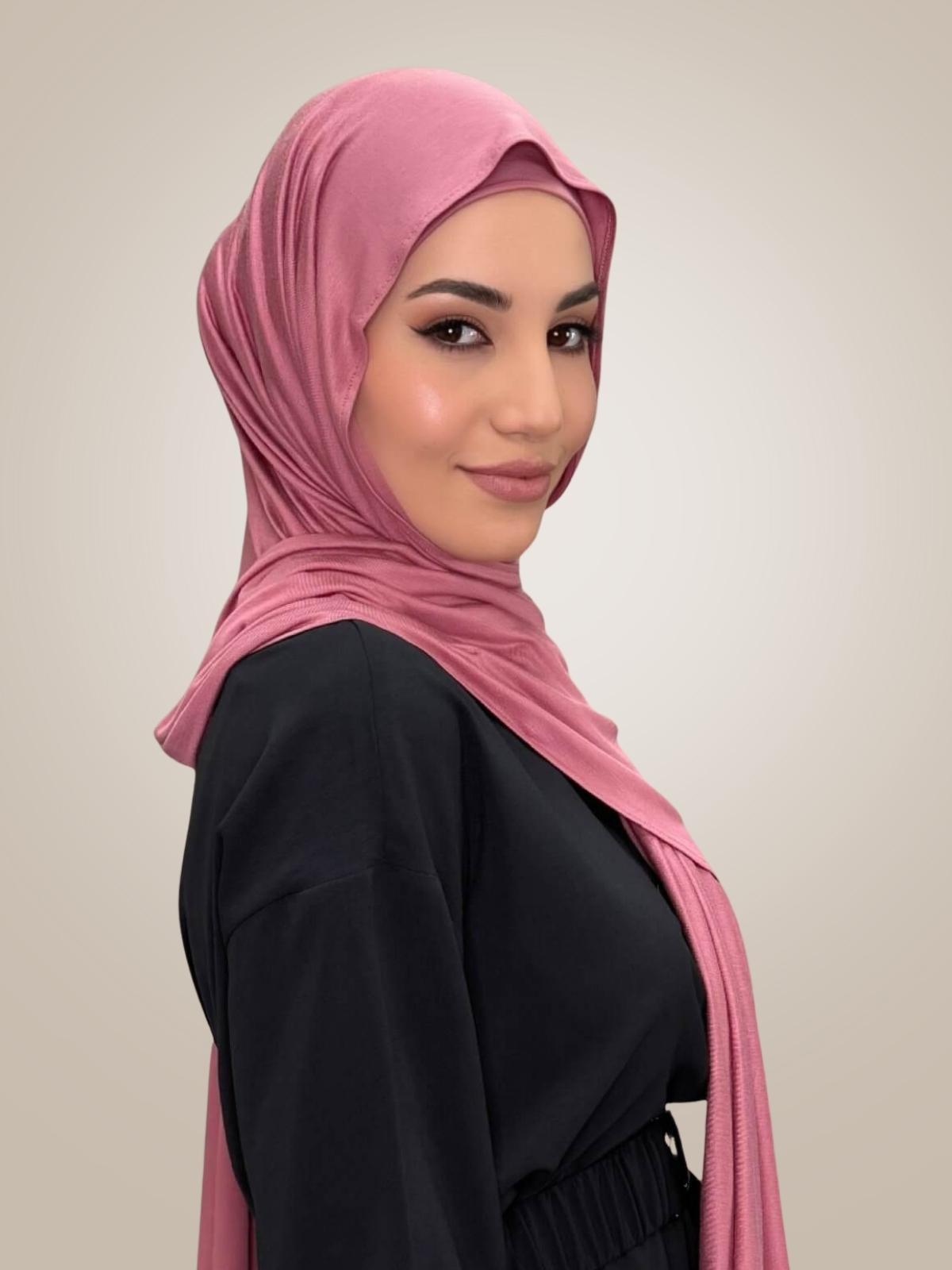 Premium Jersey Hijab-Pale Rose