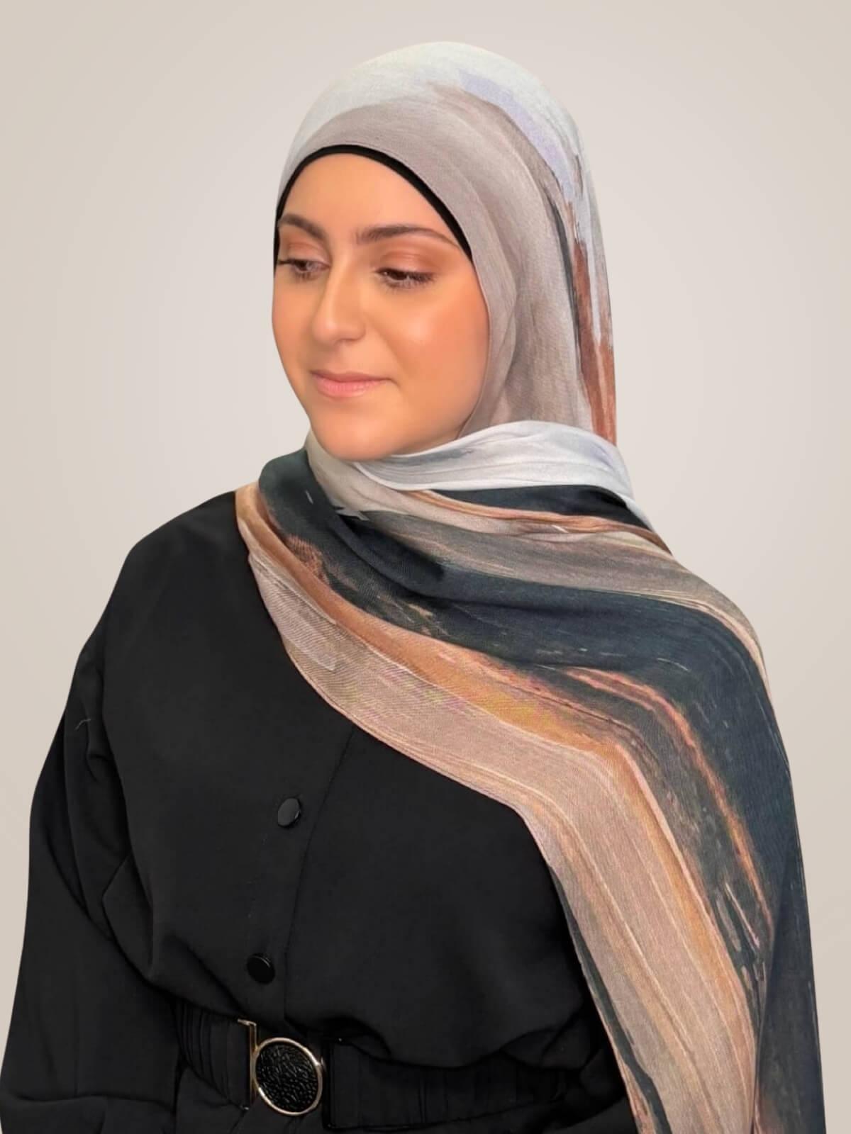 Modish Girl Print Modal Hijab-Sahara Drift