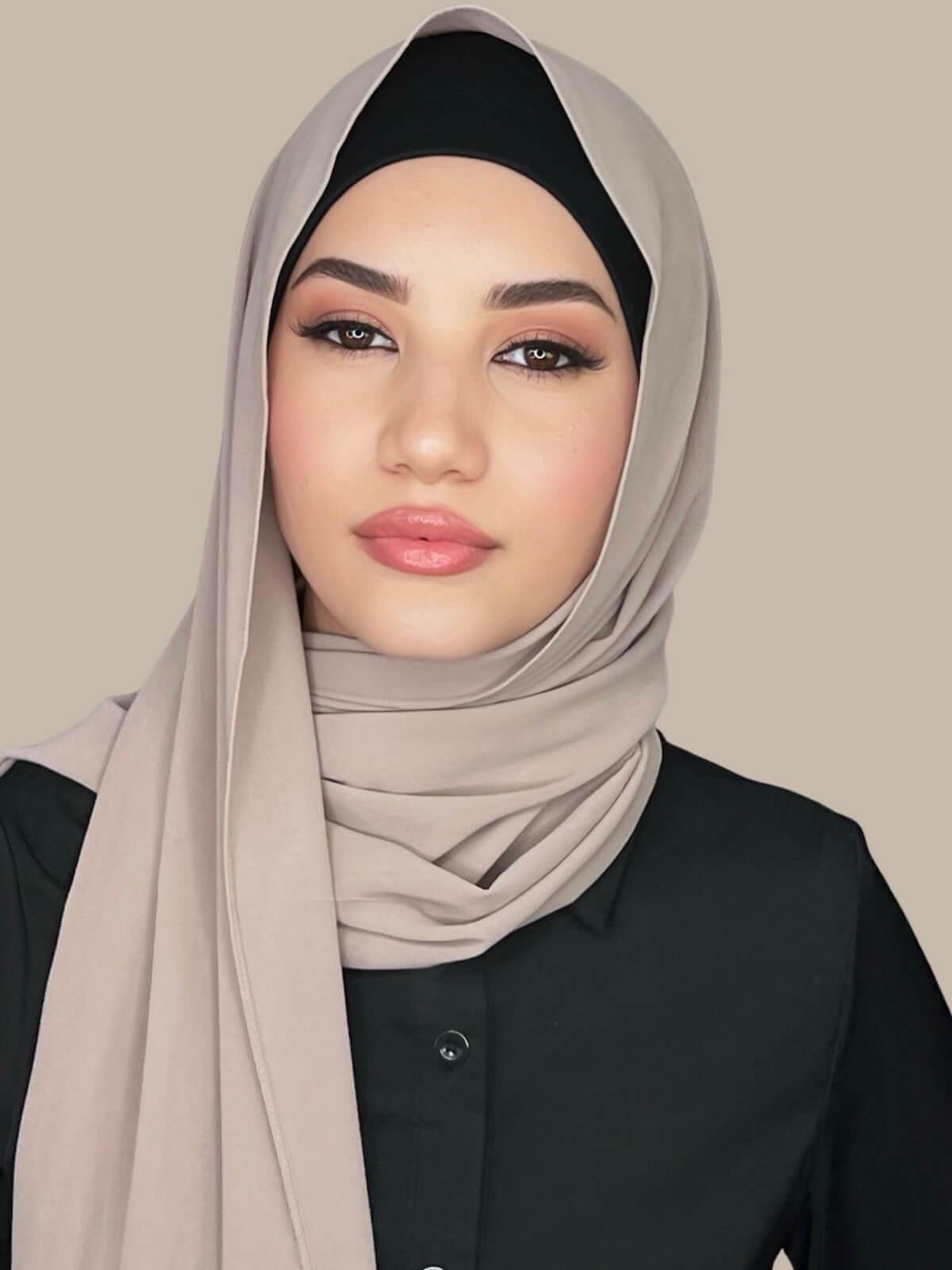 Classic Chiffon Hijab-Dusty Mink