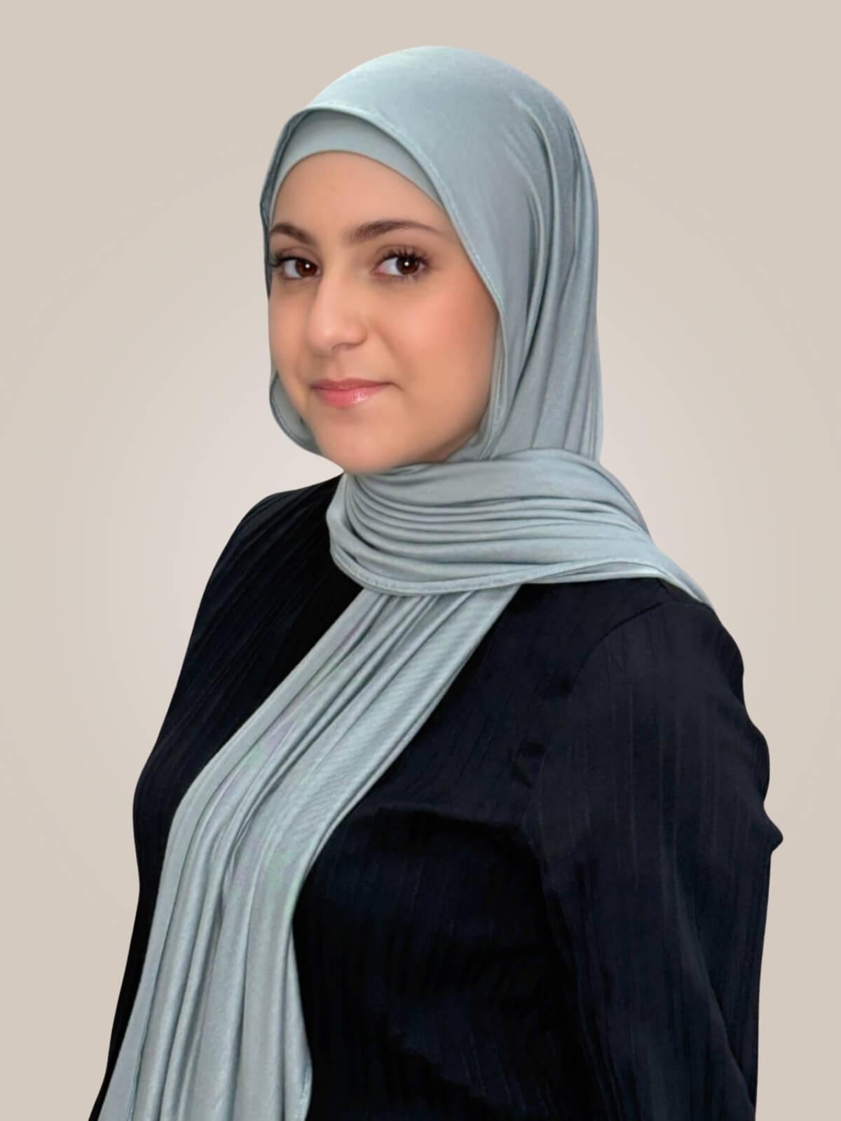 Modish Girl Premium Jersey Hijab-Stone Green
