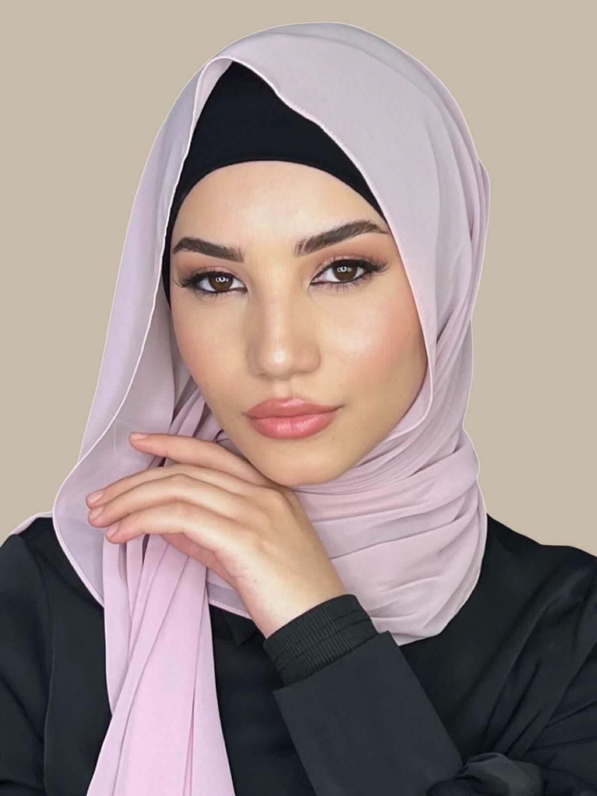 Luxury Chiffon Hijab-Rose Gold