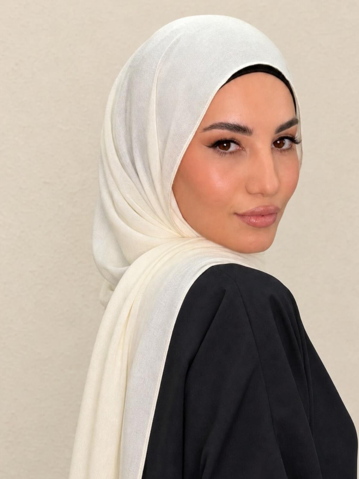Cotton Modal Hijab-Lace