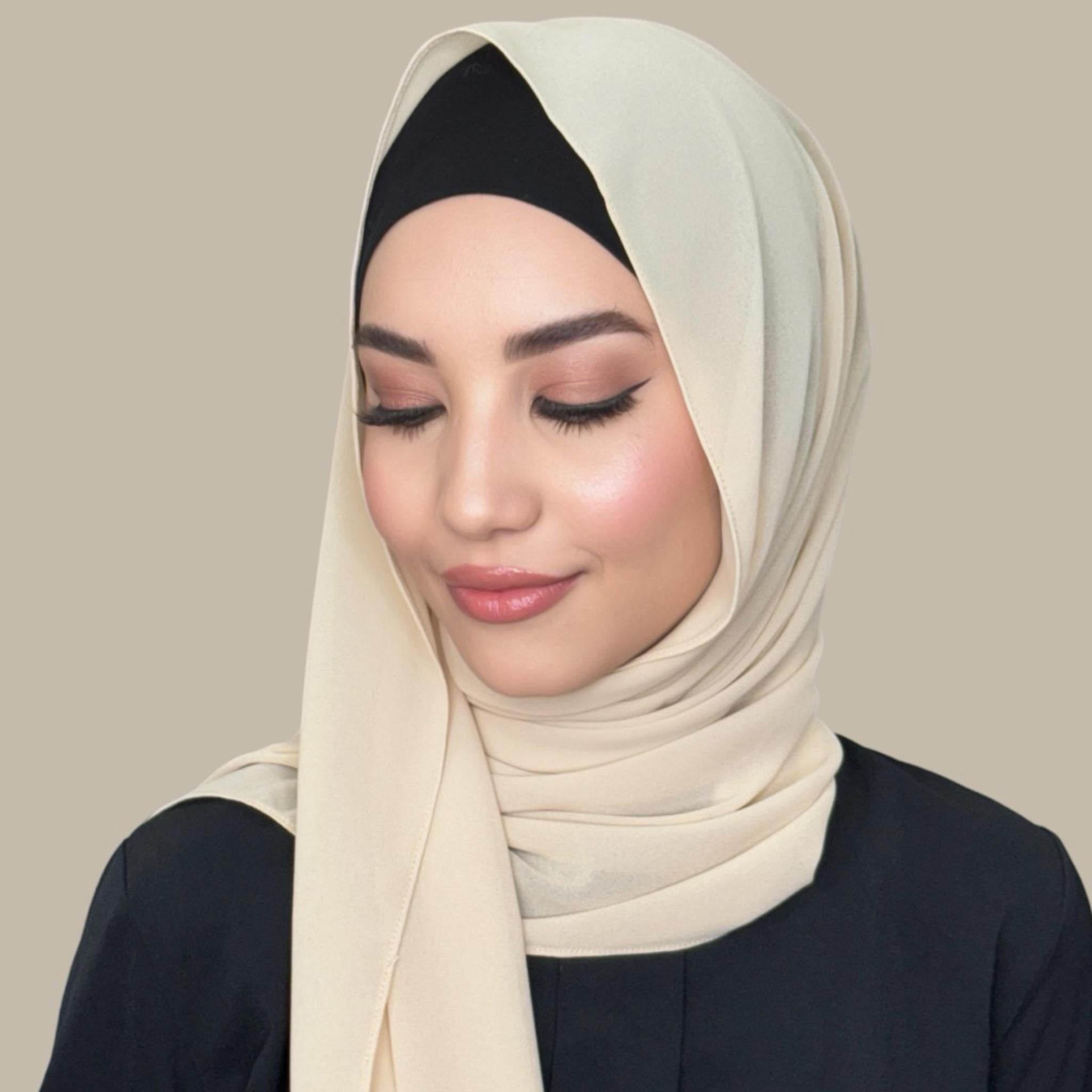 Classic Chiffon Hijab-Bisque