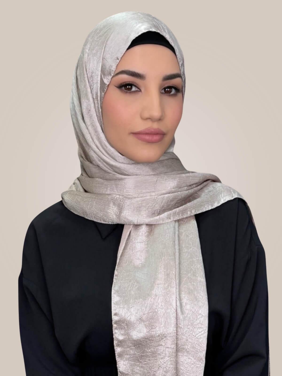 Classic Satin Hijab-Champagne