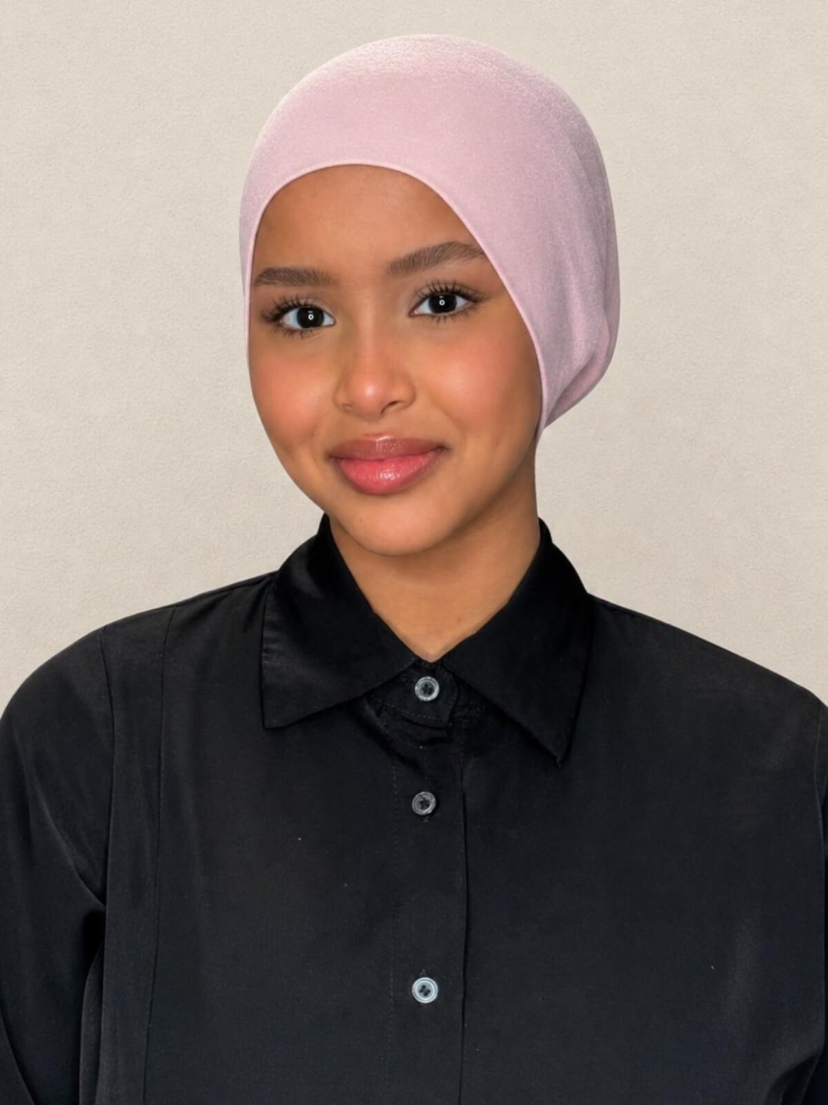 Premium Cotton Underscarf-Blush Rose