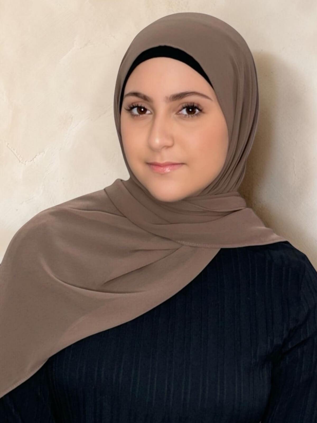 Modish Girl Luxury Chiffon Hijab-Chestnut Brown