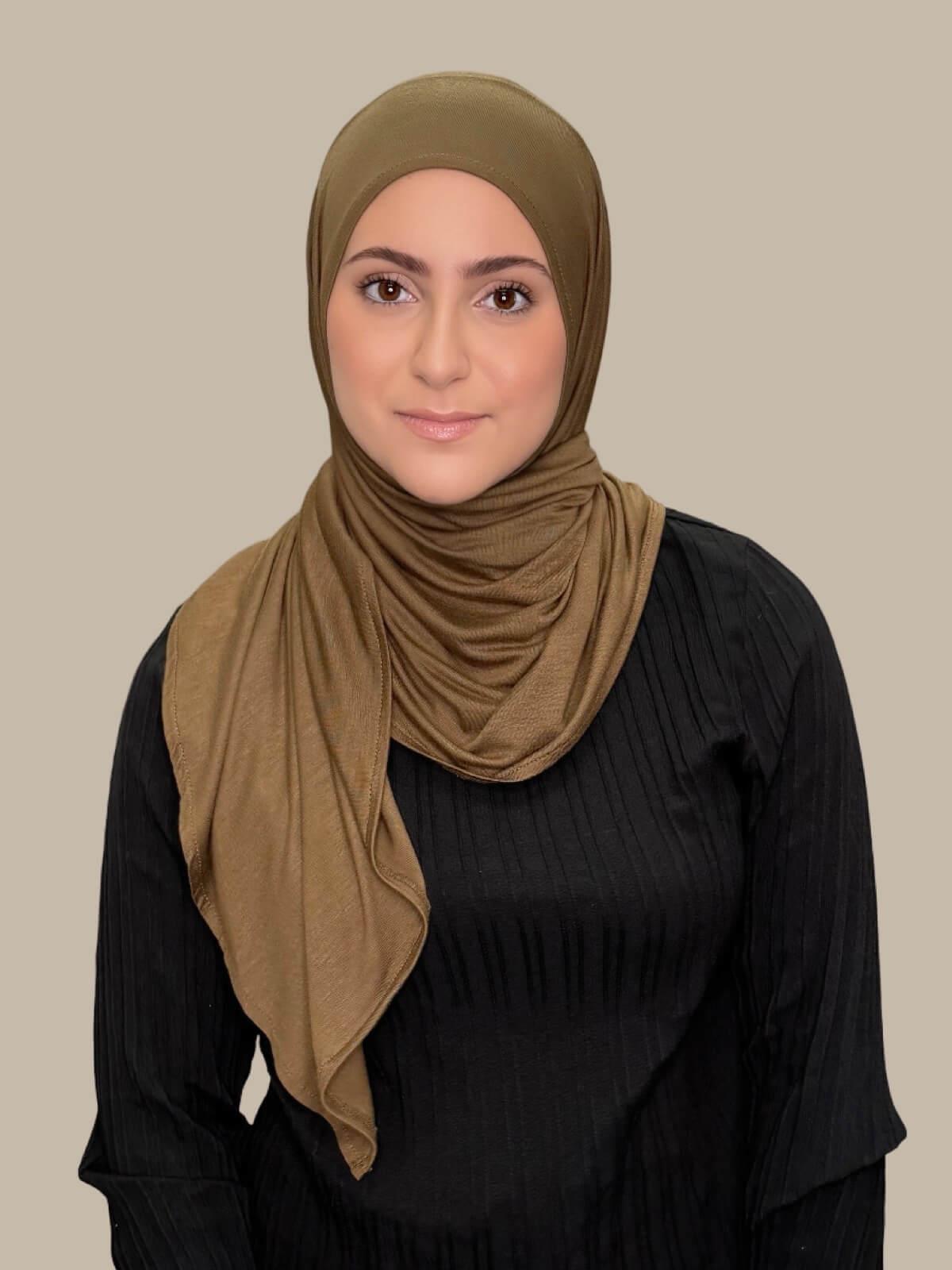 Modish Girl Pre-Sewn Hijab-Bark