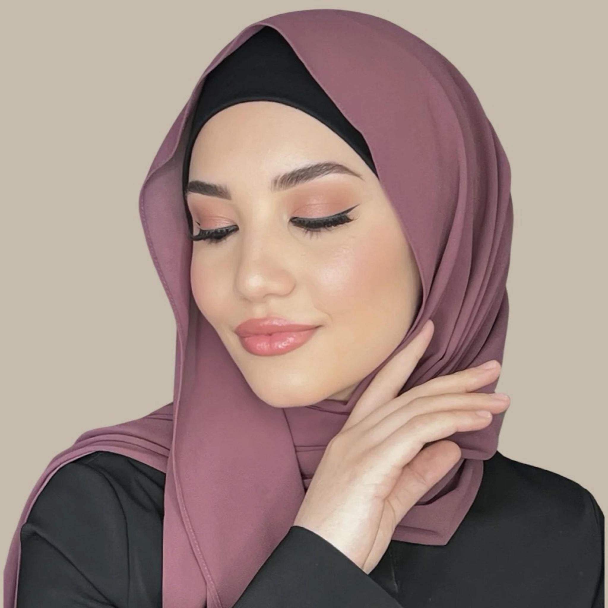 Classic Chiffon Hijab-Plum