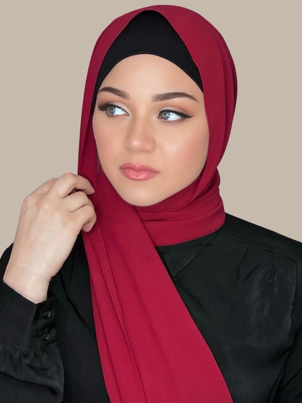 Classic Chiffon Hijab-Wine