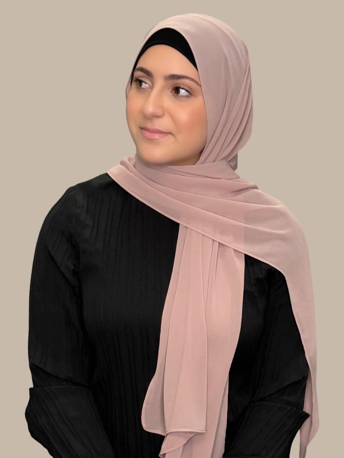 Modish Girl luxury chiffon Hijab-Pale Taupe