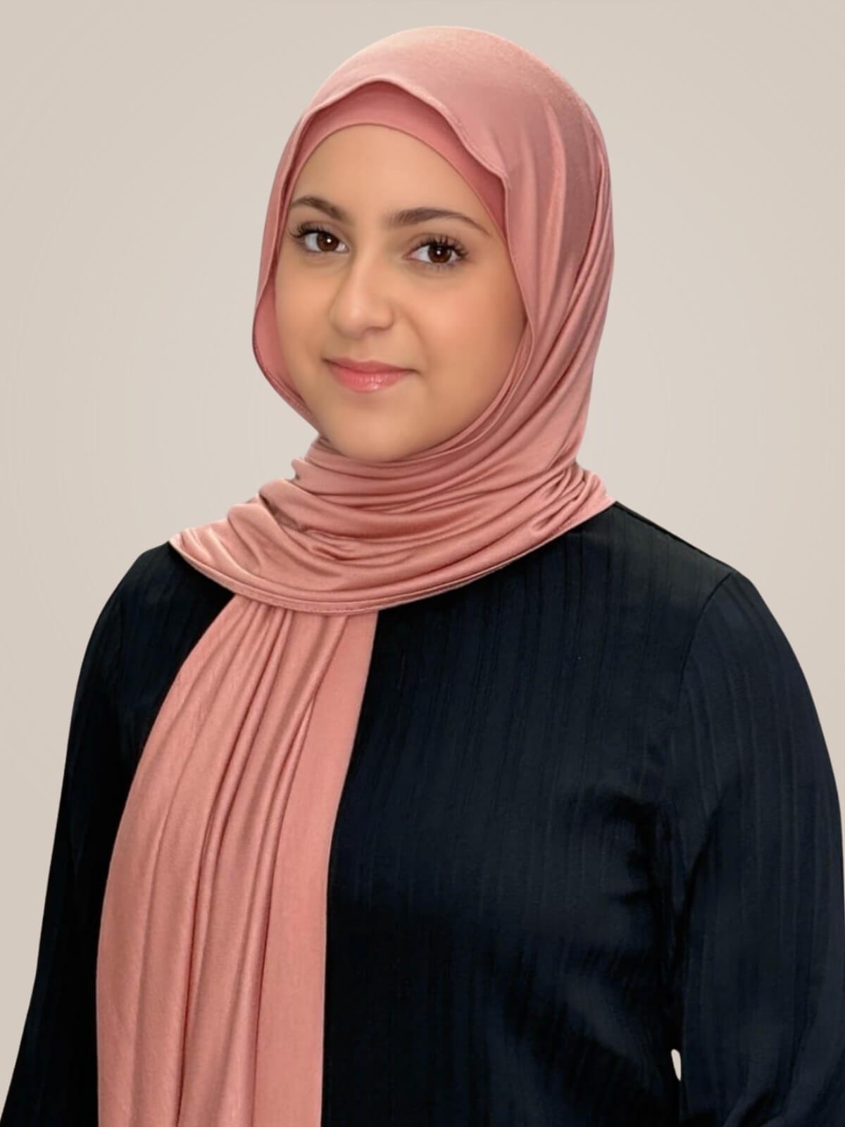 Modish Girl Premium Jersey Hijab-Wood Rose