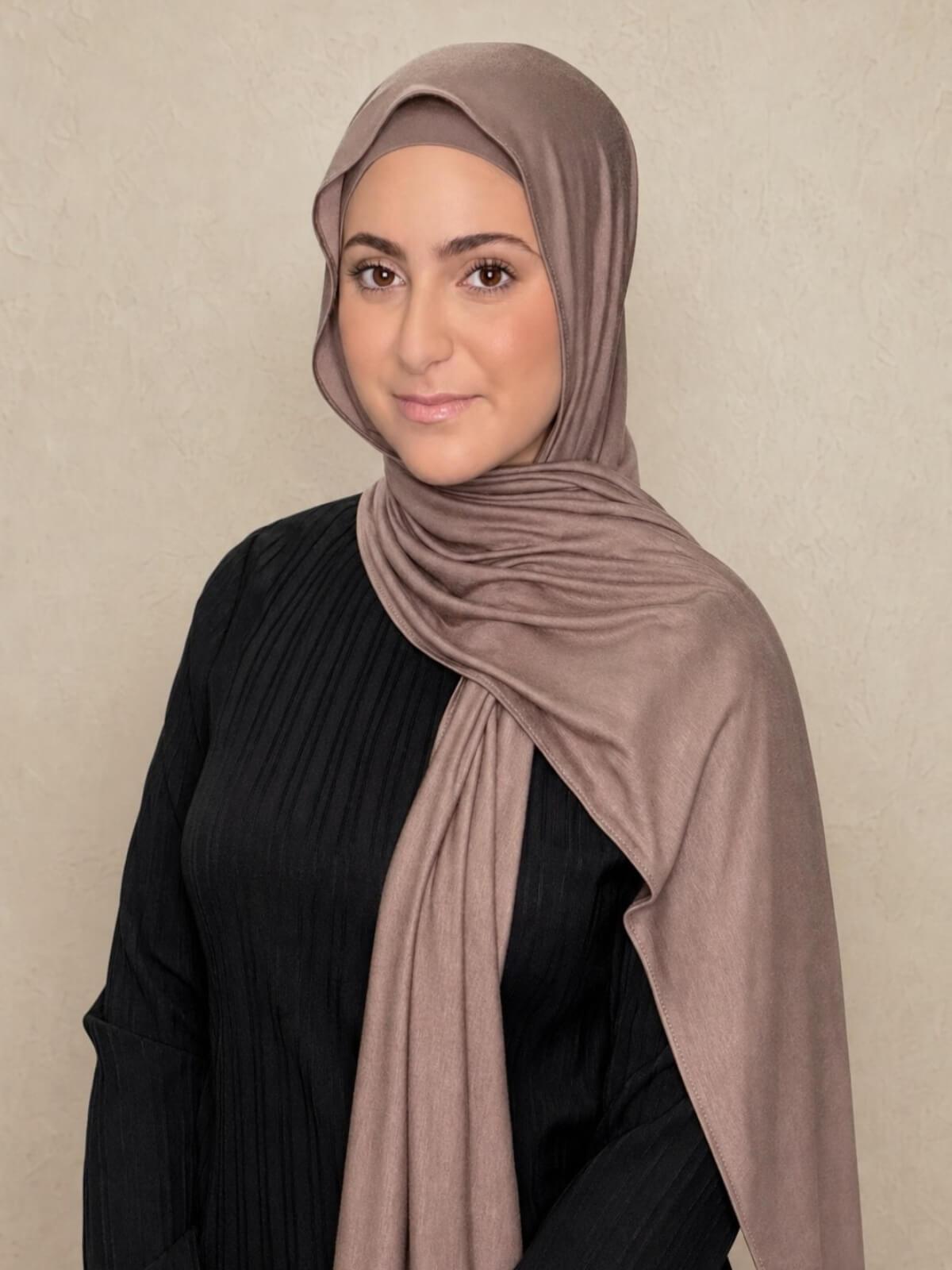 Modish Girl Premium Jersey Hijab-Truffle