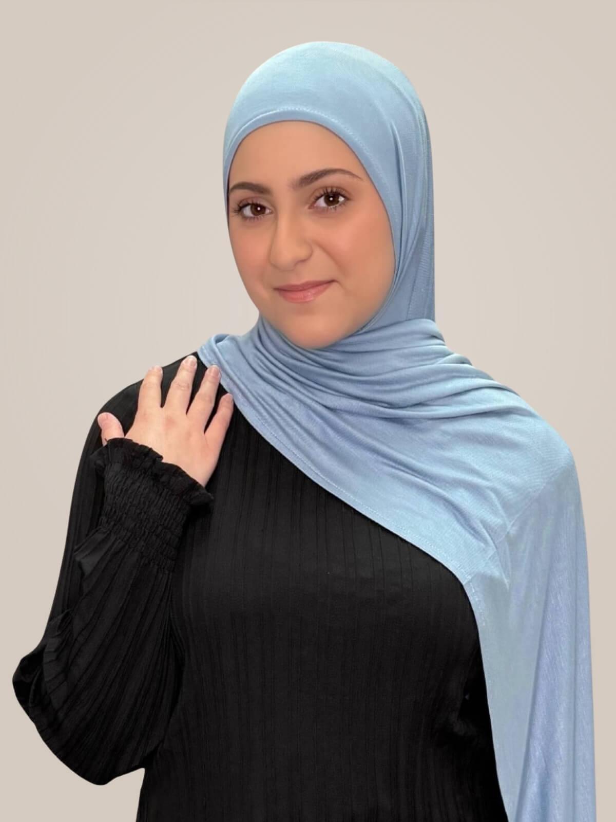 Modish Girl Pre-Sewn Hijab-Dusty Blue