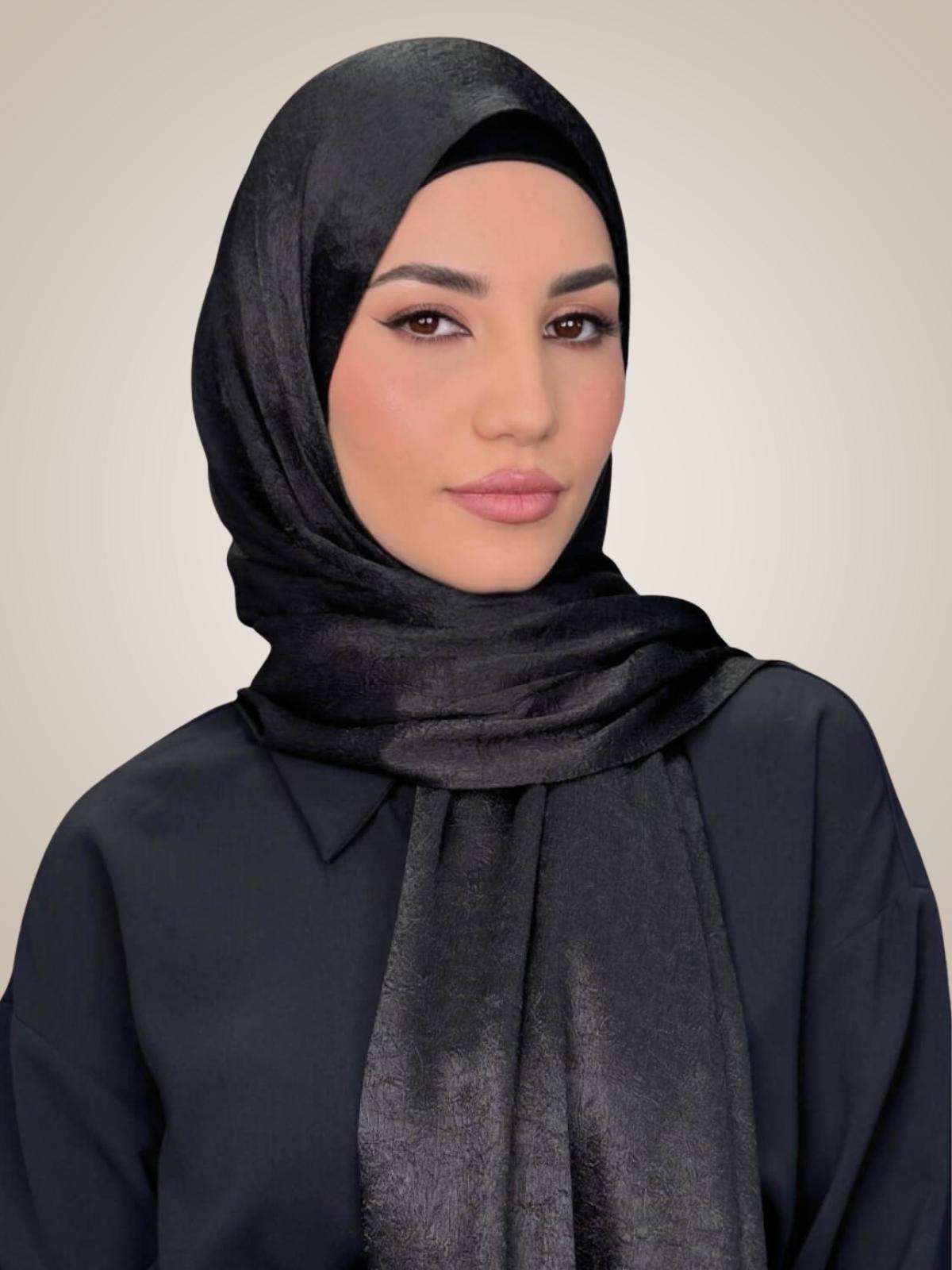 Classic Satin Hijab-Black