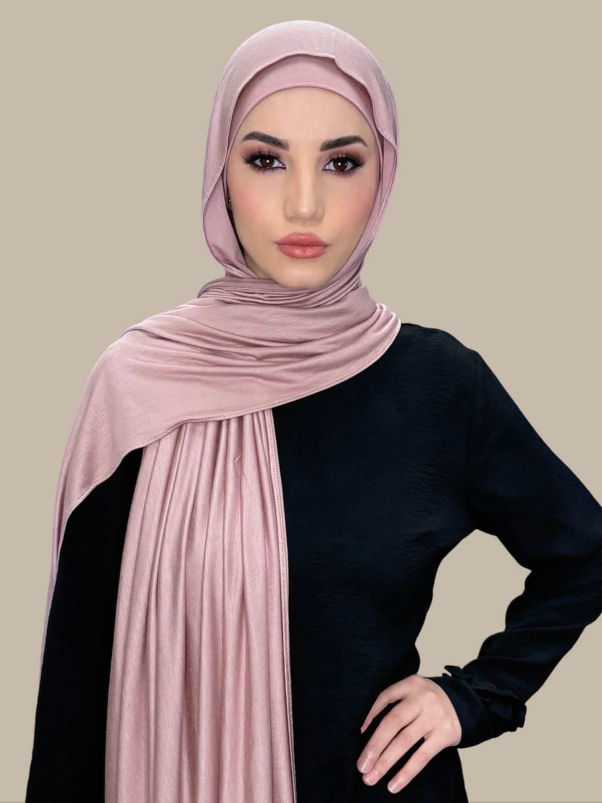 Premium Jersey Hijab-Dusty Rose