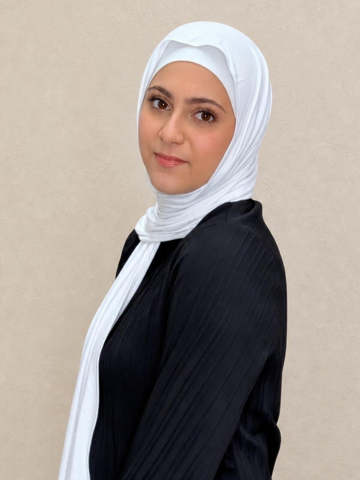 Modish Girl Premium Jersey Hijab-White