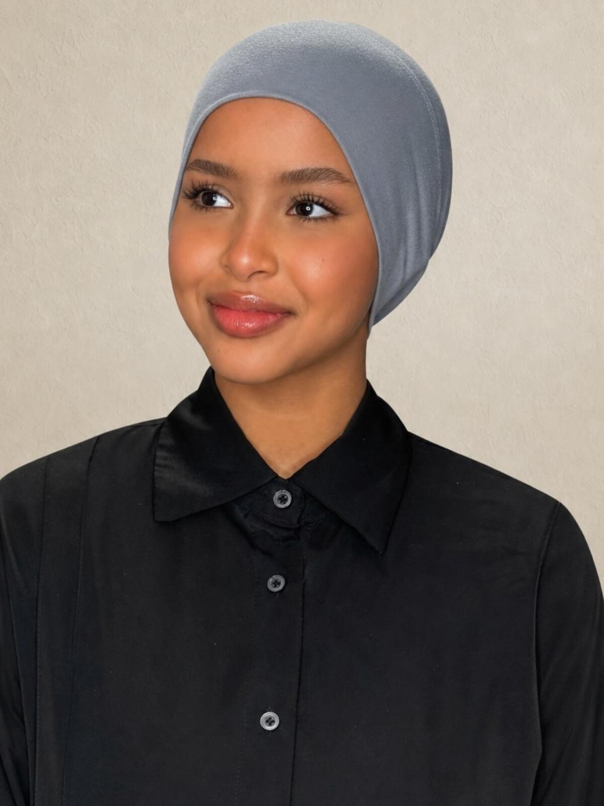 Premium Cotton Underscarf-Slate Grey