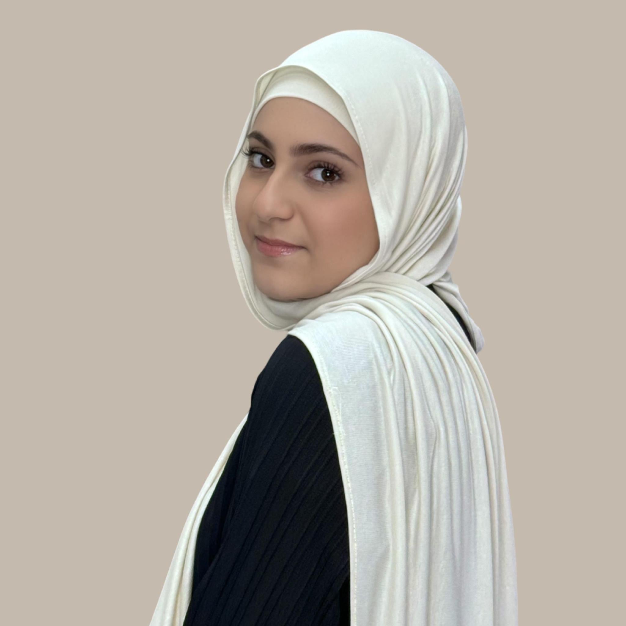 Modish Girl Premium Jersey hijab-Ivory