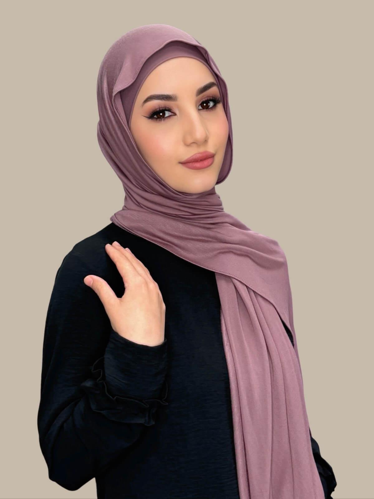 Premium Jersey Hijab-Rose Taupe