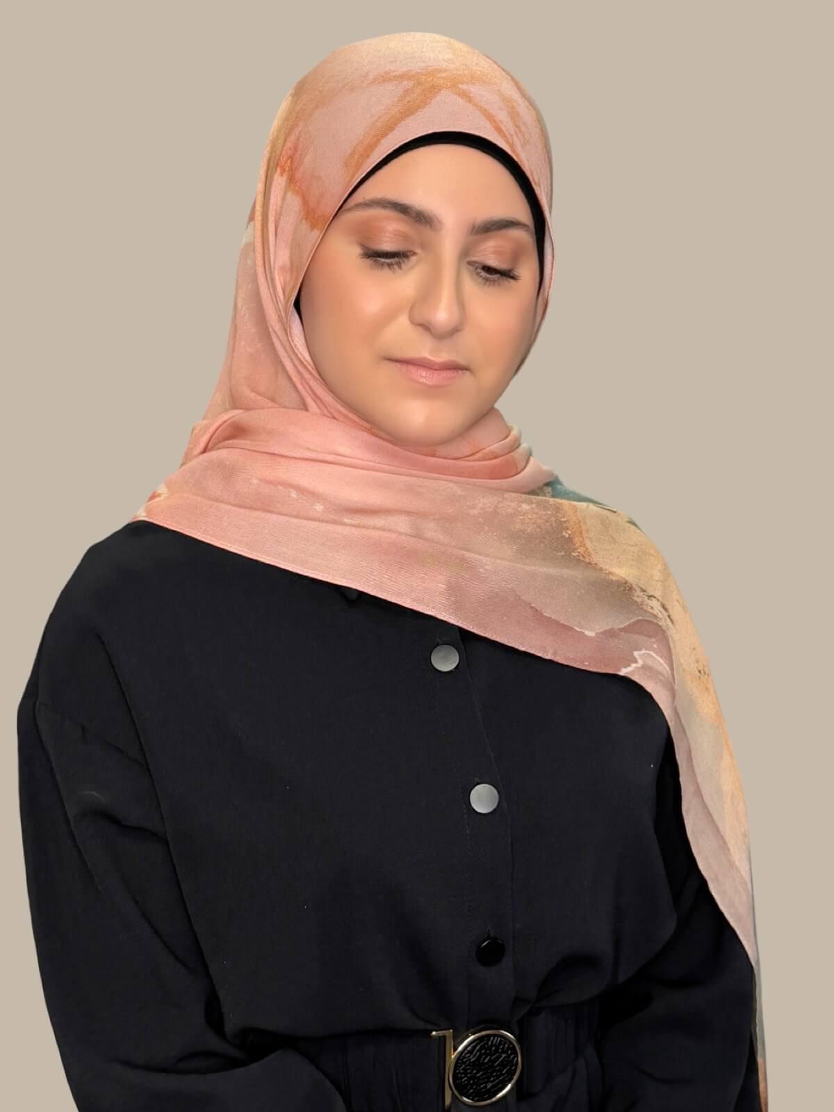 Modish Girl Print Modal Hijab-Sedona Sage