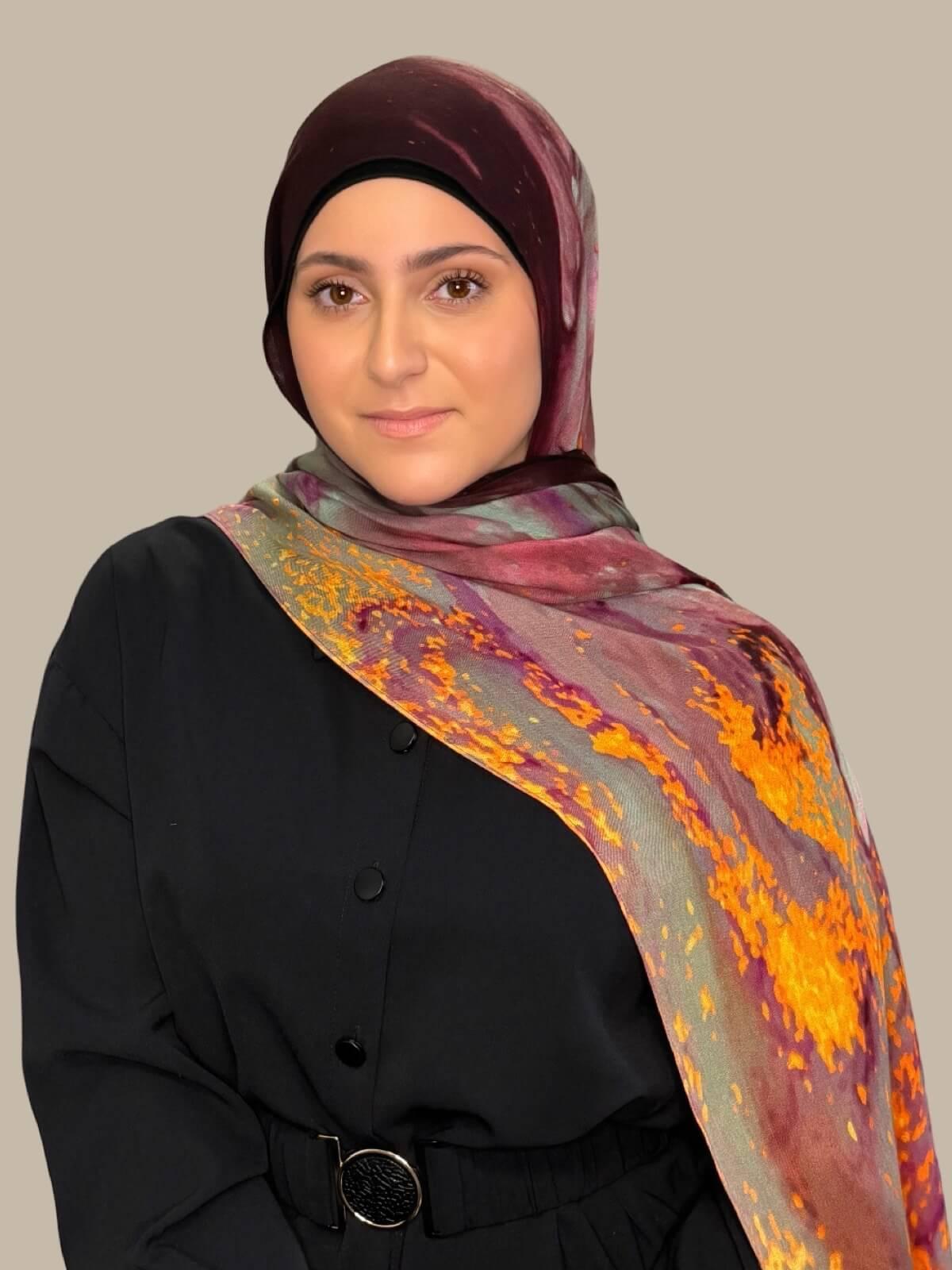 Modish Girl Print Modal Hijab-Rose Mirage