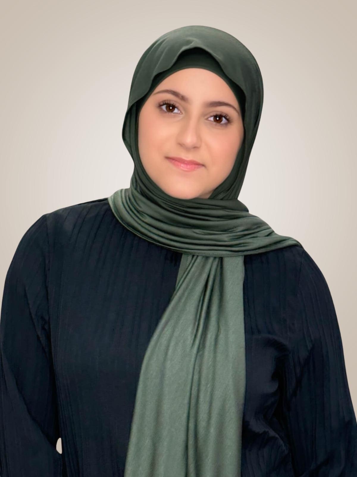 Modish Girl Premium Jersey hijab-Army Green
