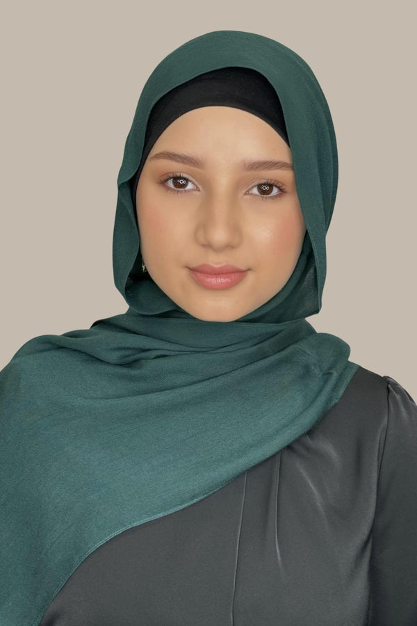 Modish Girl Cotton Modal Hijab-Dark Aqua