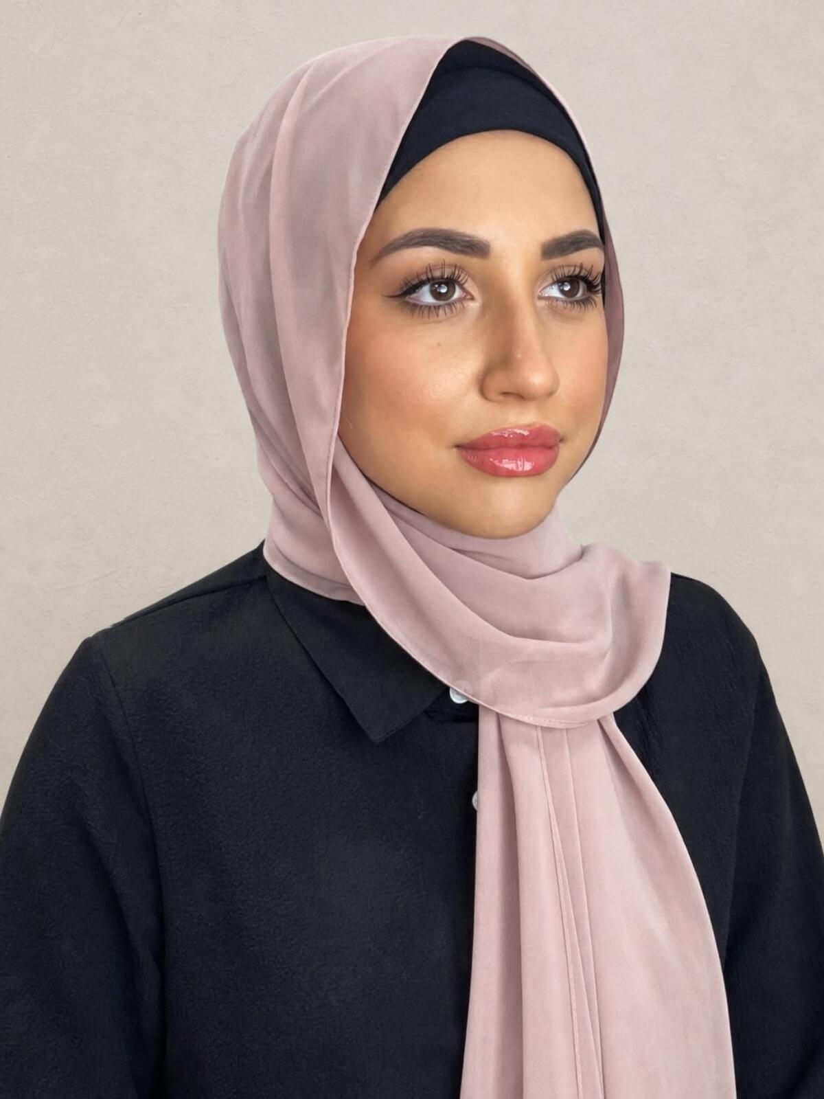 Luxury Chiffon Hijab-Pale Taupe