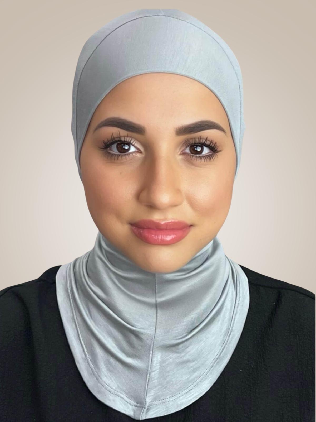 Premium Jersey Full Coverage Underscarf-Chic Grey