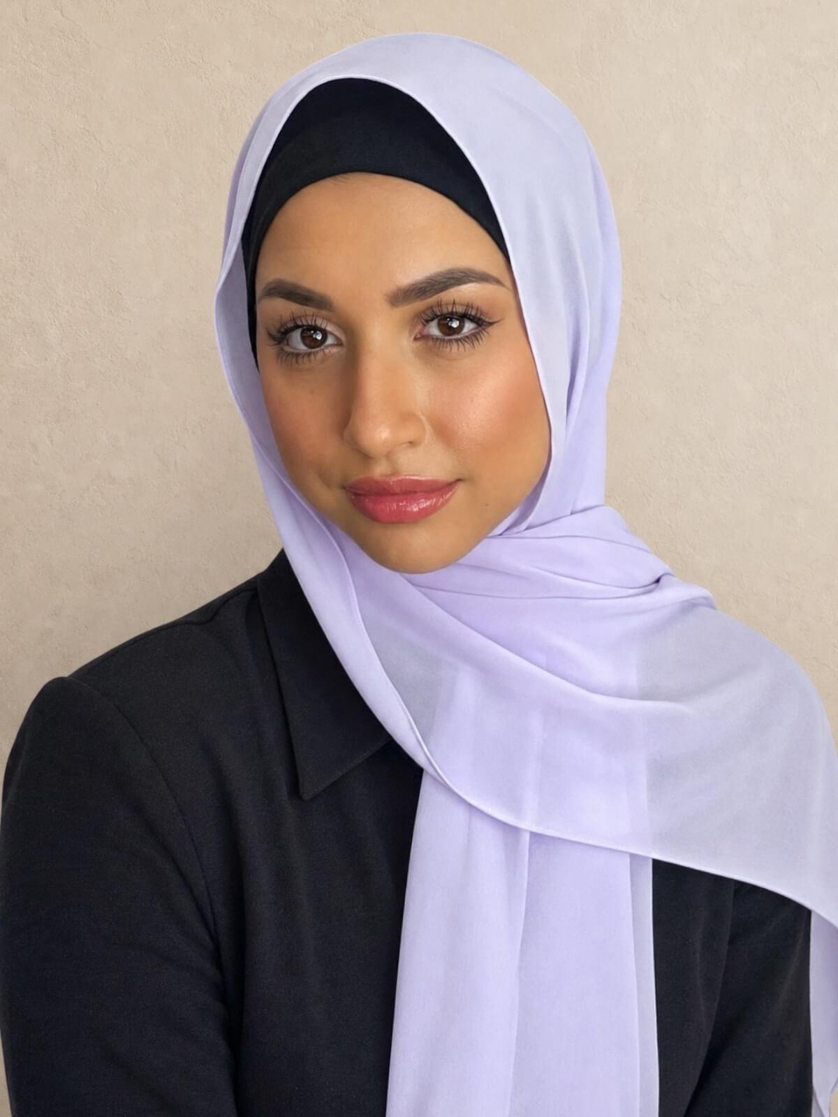Classic Chiffon Hijab-Pale Purple