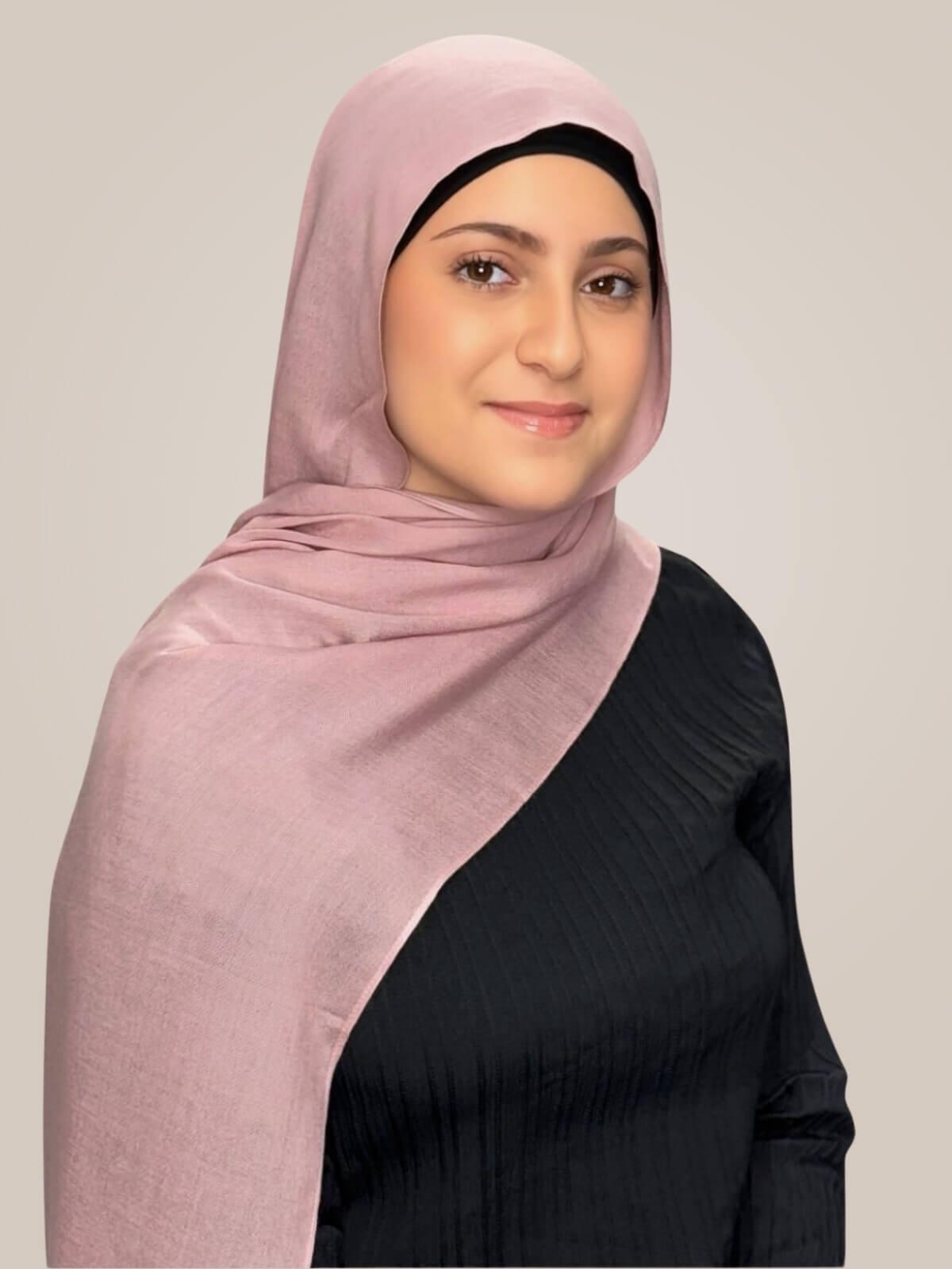 Modish Girl Cotton Modal Hijab-Misty Rose