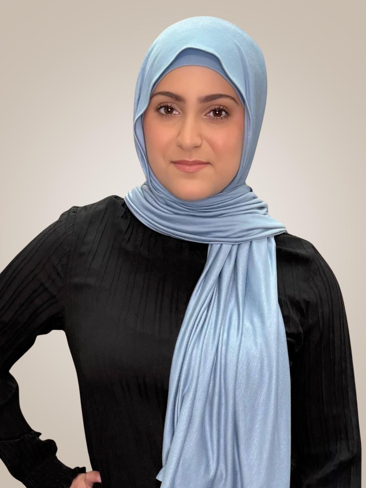 Modish Girl Premium Jersey Hijab-Dusty Blue