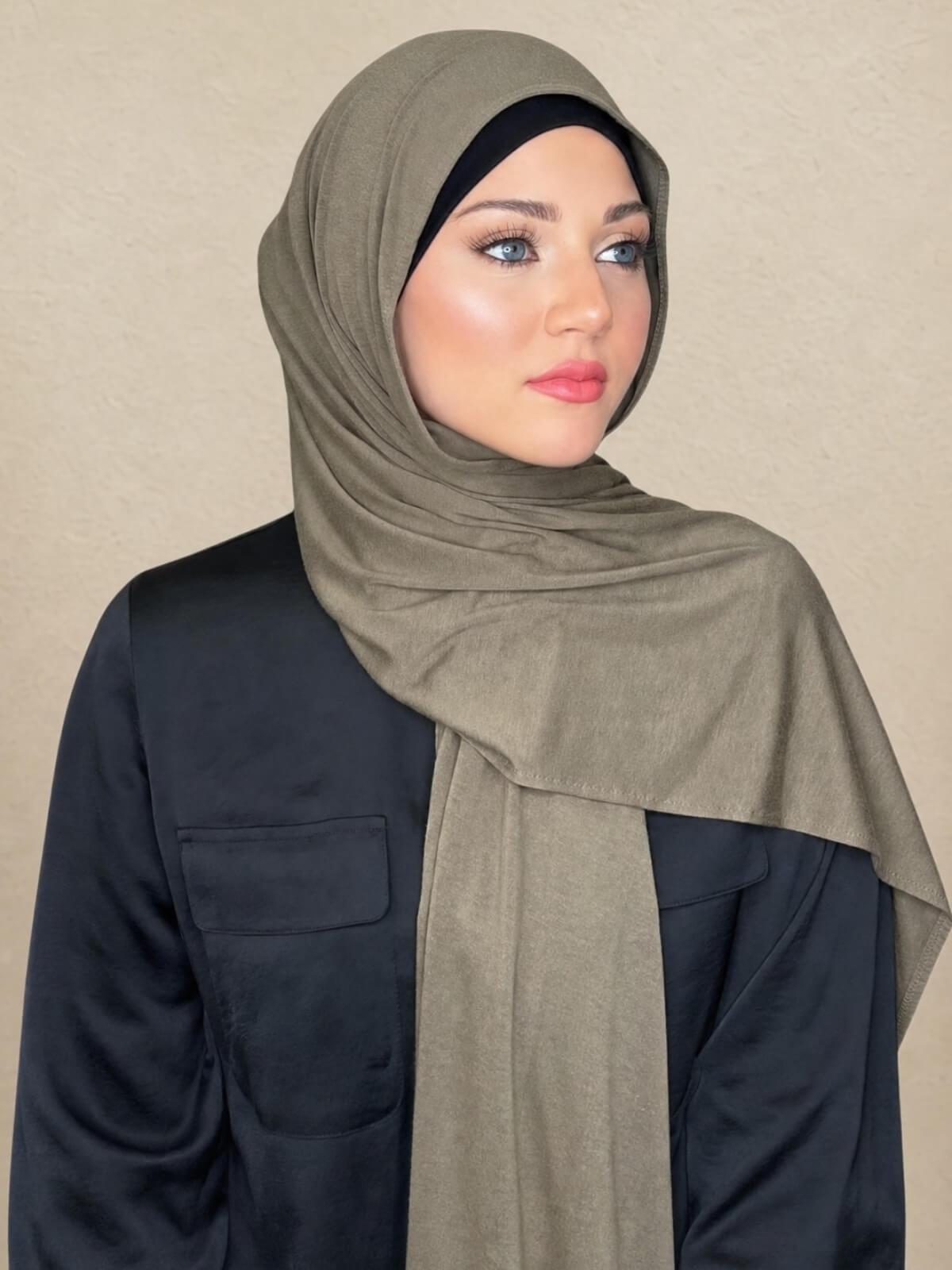 Classic Jersey Hijab-Dark Sage