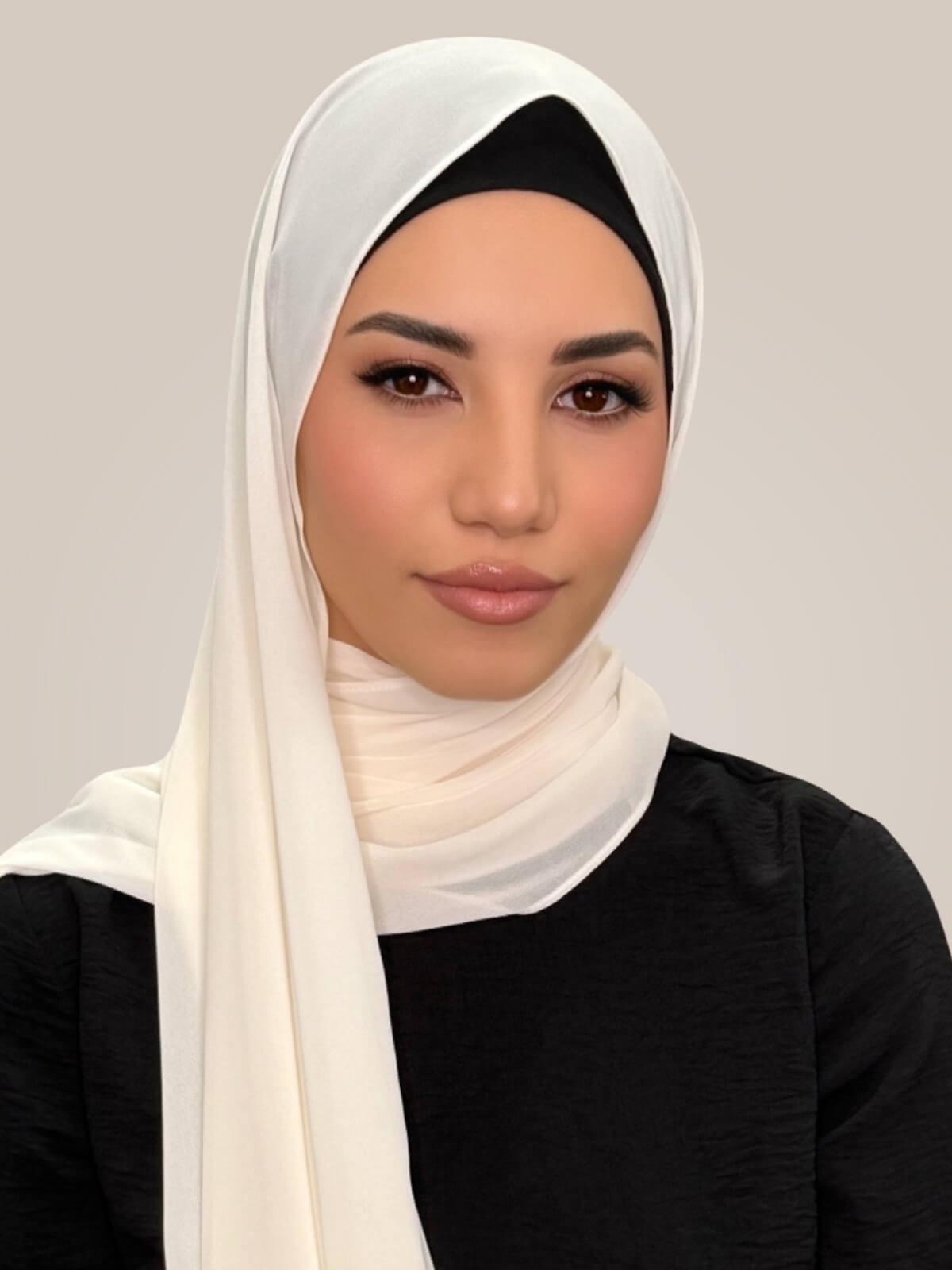 Luxury Chiffon Hijab-Buttermilk