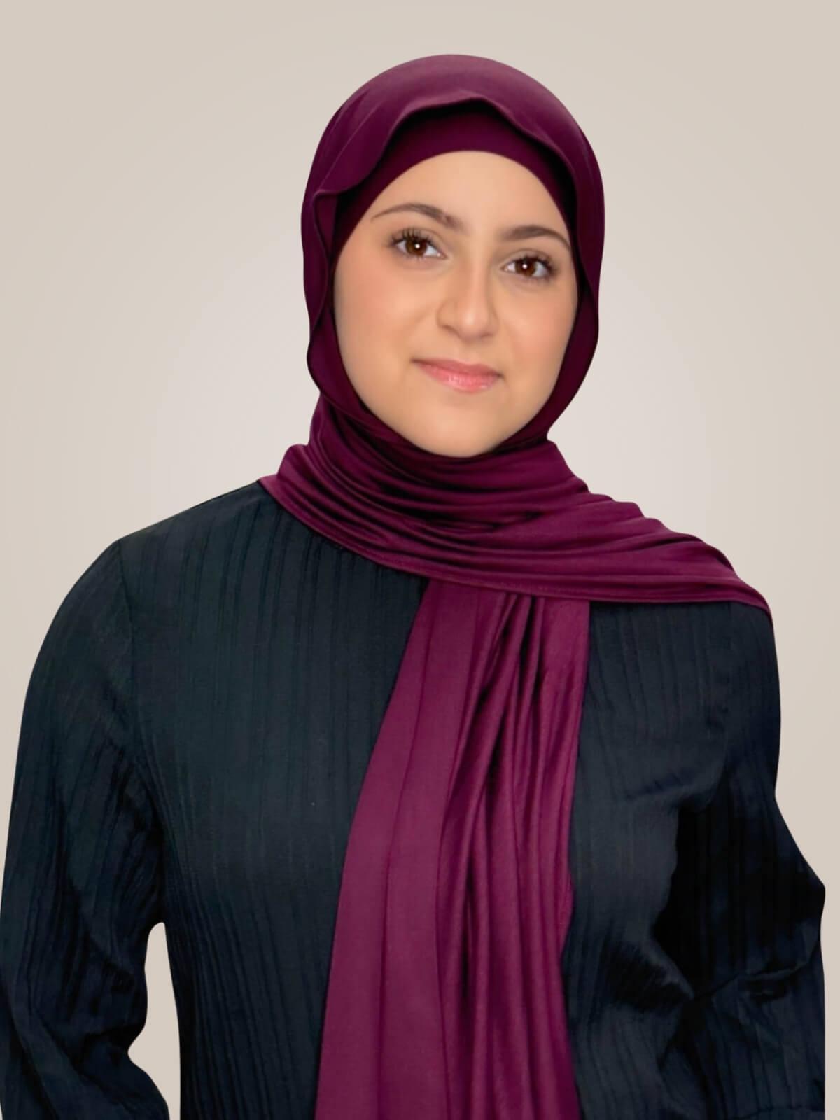 Modish Girl Premium Jersey Hijab-Wine